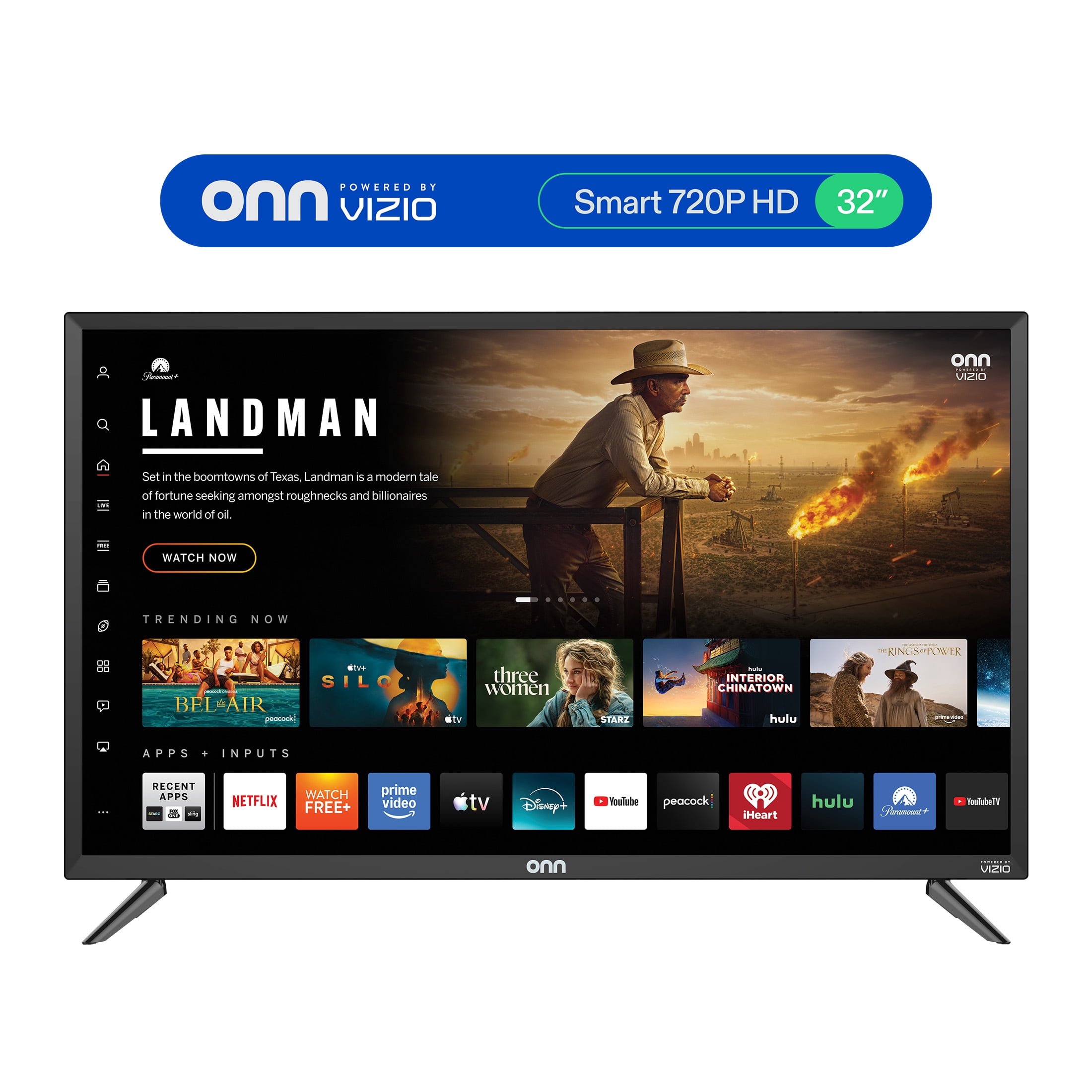 onn 32-inch Class 720P HD Smart LED Television Powered by VIZIO (Black, 32 in) t8yb6