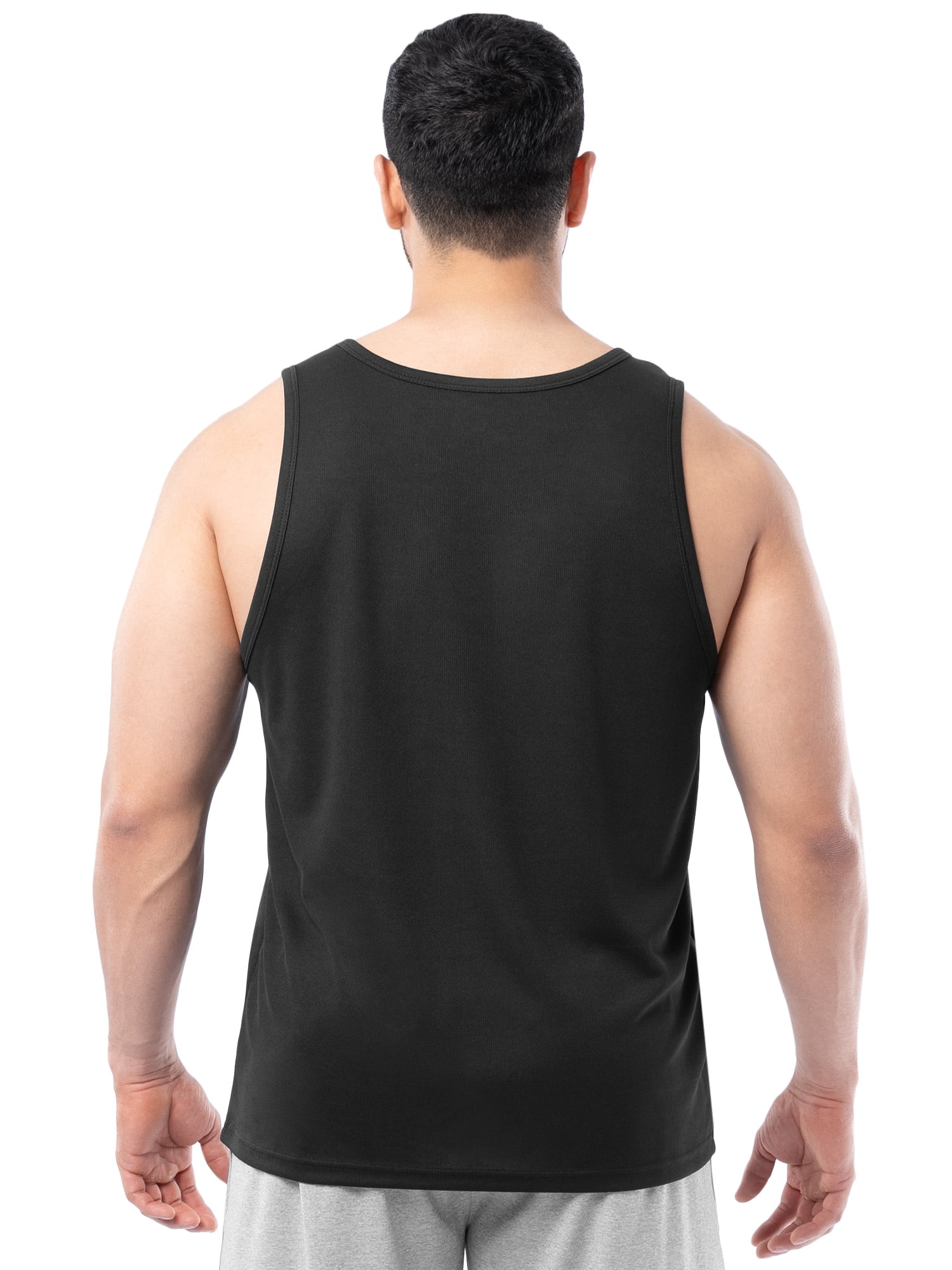 Athletic Works Men's Core Active Tank Top, Moisture-Wicking Sleeveless Workout Shirt (Black, S) y6mv3