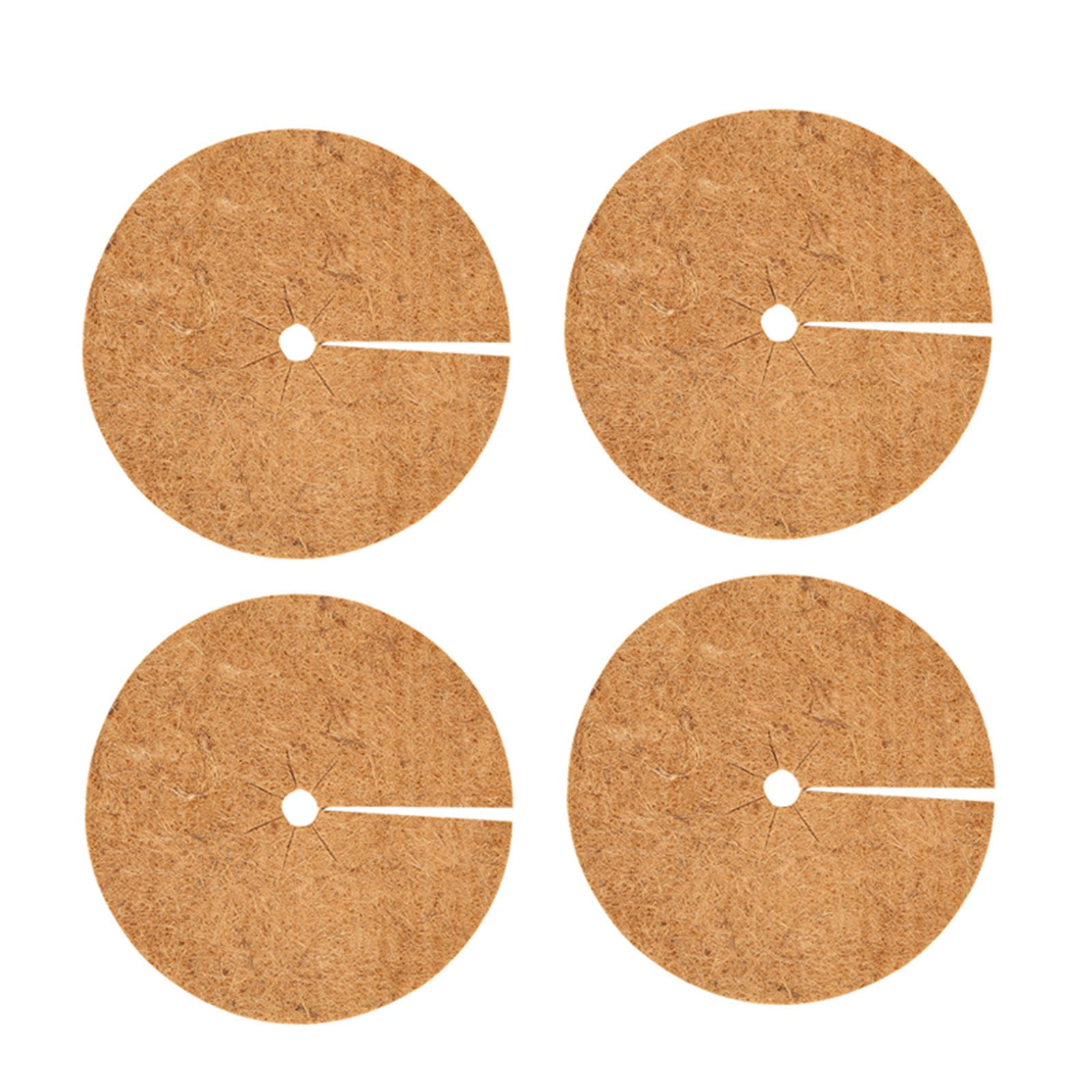 CaraMart Coconut Fiber Mulch Tree Rings for Winter Plant Protection (Natural, 15.75 in) 6wbip