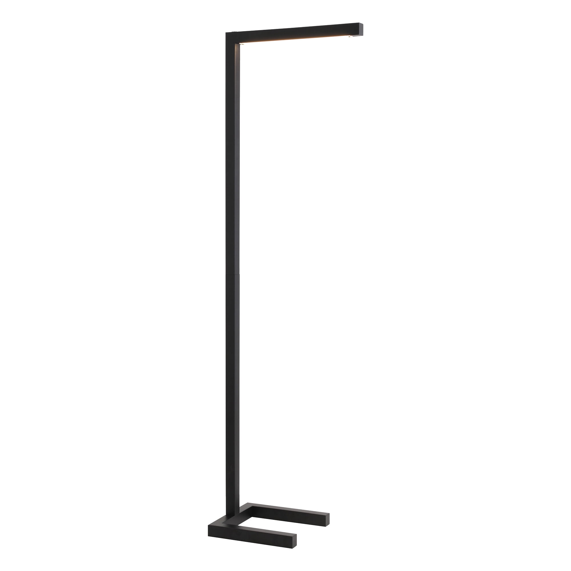 Evelyn&Zoe Malin Modern Metal Floor Lamp with Blackened Bronze Rectangle Shade (52 in) a32x4