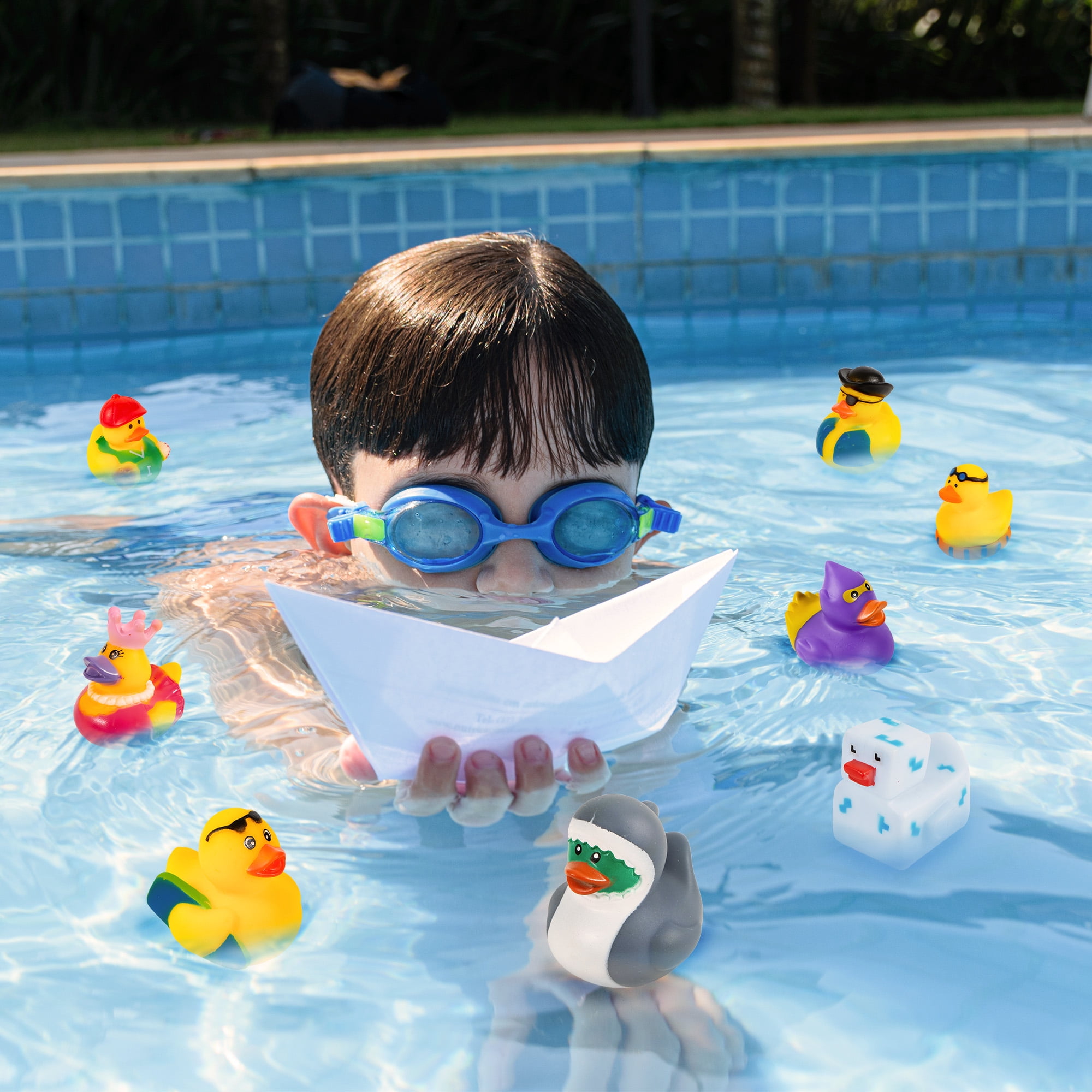 Joyfy Rubber Duck Bath Toys for Kids, Floating Mini Duckies for Party Favors and Pool Play (Assorted Colors, 30 Pack, 2 in) u899s