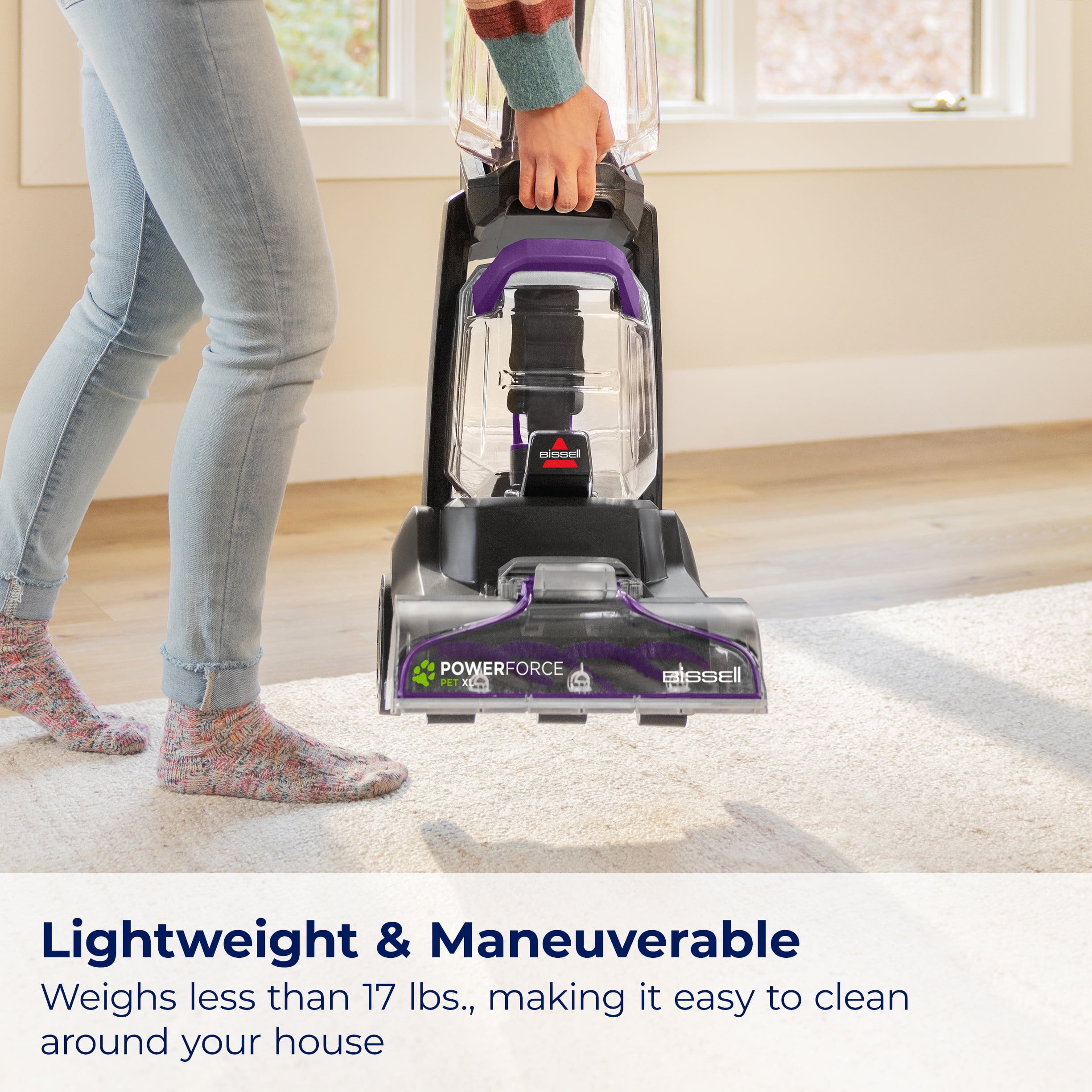 BISSELL PowerForce Pet XL Upright Carpet Cleaner (Black, 17 lb) ebgfs