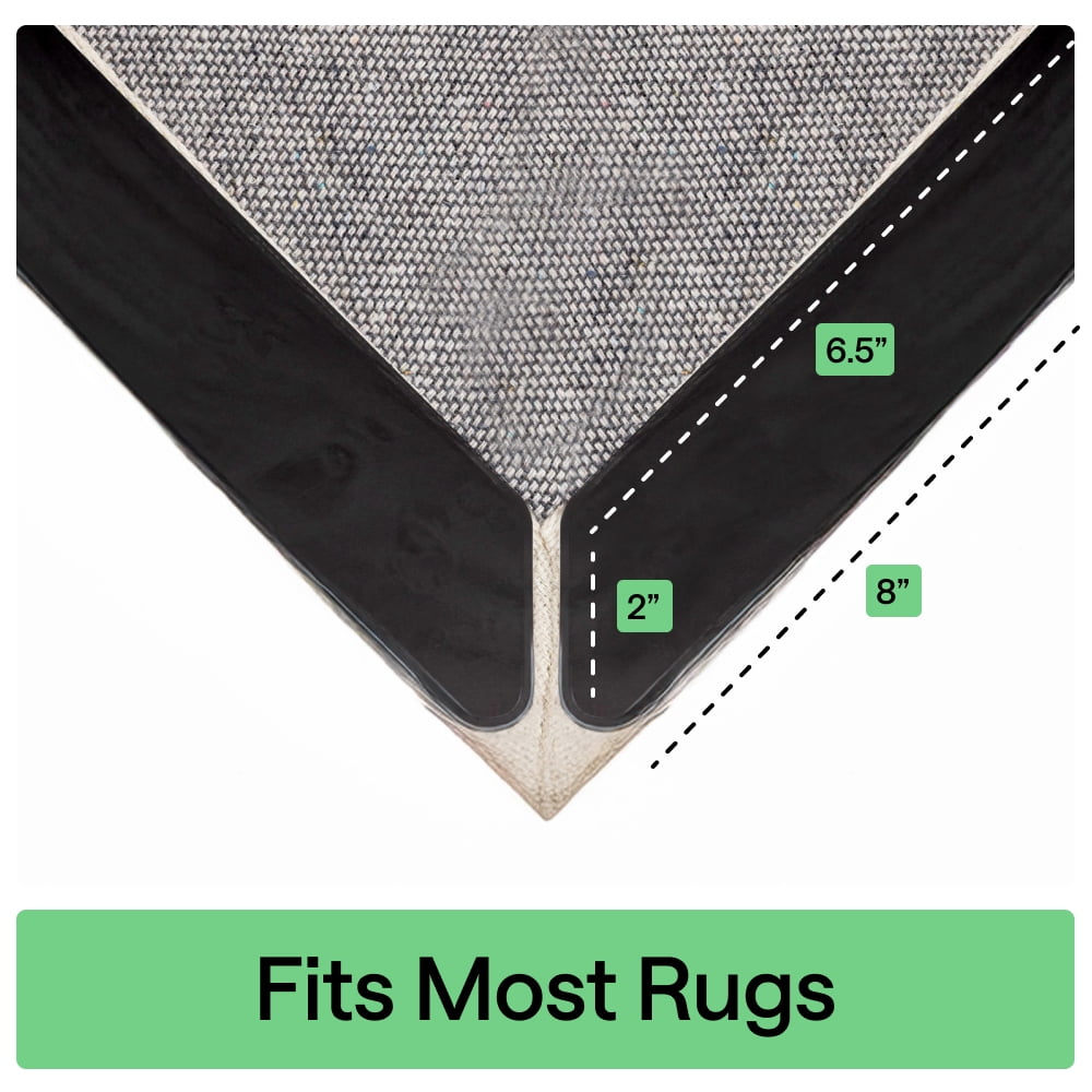 Gorilla Grip Rug Gripper Pads for Hardwood Floors, Non-Slip Adhesive Carpet Anchors (8 in x 6.5 in, 8 Pack) at1xw