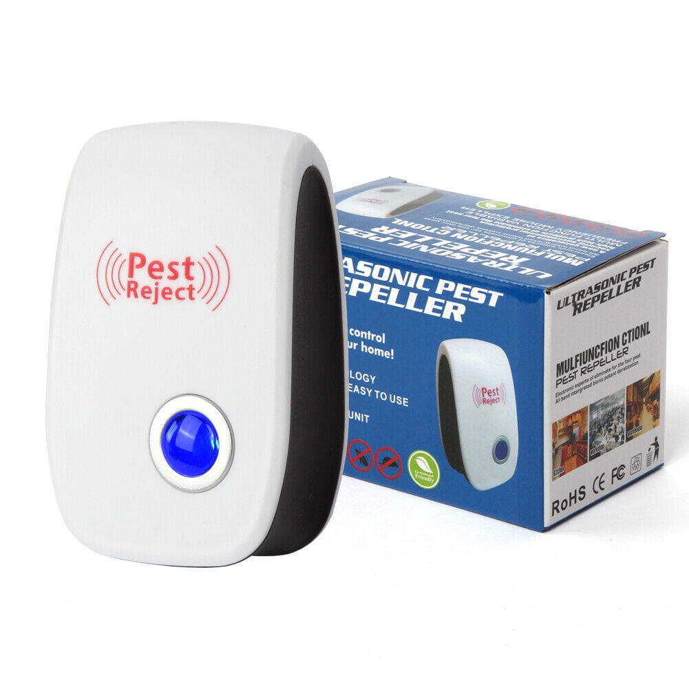 CURUK Ultrasonic Pest Repellent Device, Silent Electronic Rodent Control (White, 4 Pack) k0x24