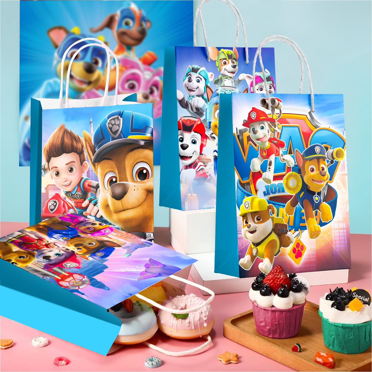 Party Vault Cartoon Dog Party Gift Bags (Multicolor, 16 Pack) ubfbu