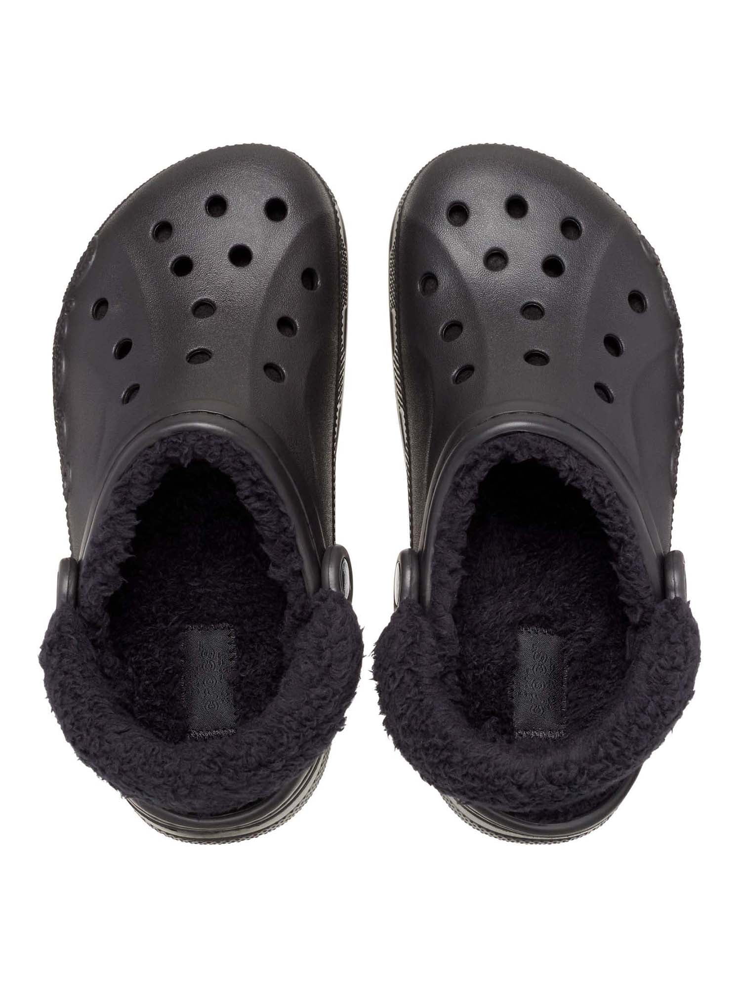 Crocs Unisex Baya Lined Fuzz Strap Clogs (Black, 10 US) 7olg7