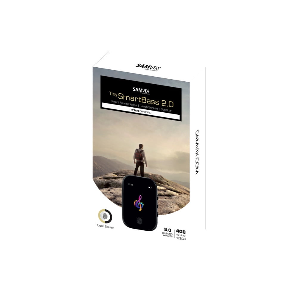 Samvix Tiny Smartbass MP3 Player with Bluetooth and Touchscreen (Black, 4GB) 6931b