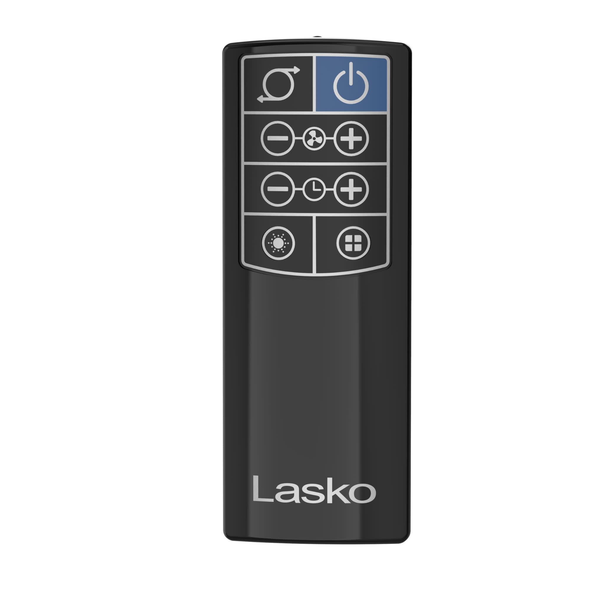 Lasko 36 in Quiet Oscillating Tower Fan with Remote Control and 12 Speeds (White, 36 in) 1fyqh