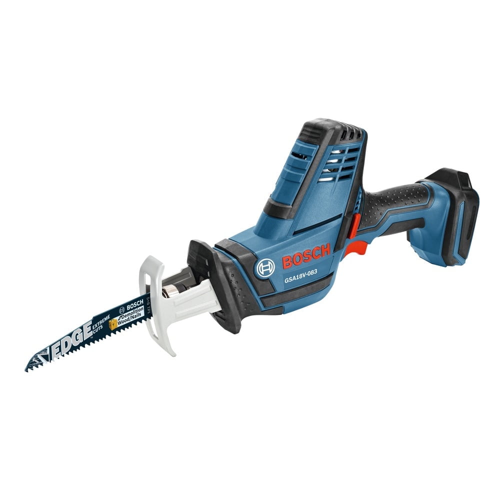 Bosch 18V Cordless Compact Reciprocating Saw, Variable Speed Trigger, LED Light (Tool Only, Refurbished) (15.75 in) 4g4lt