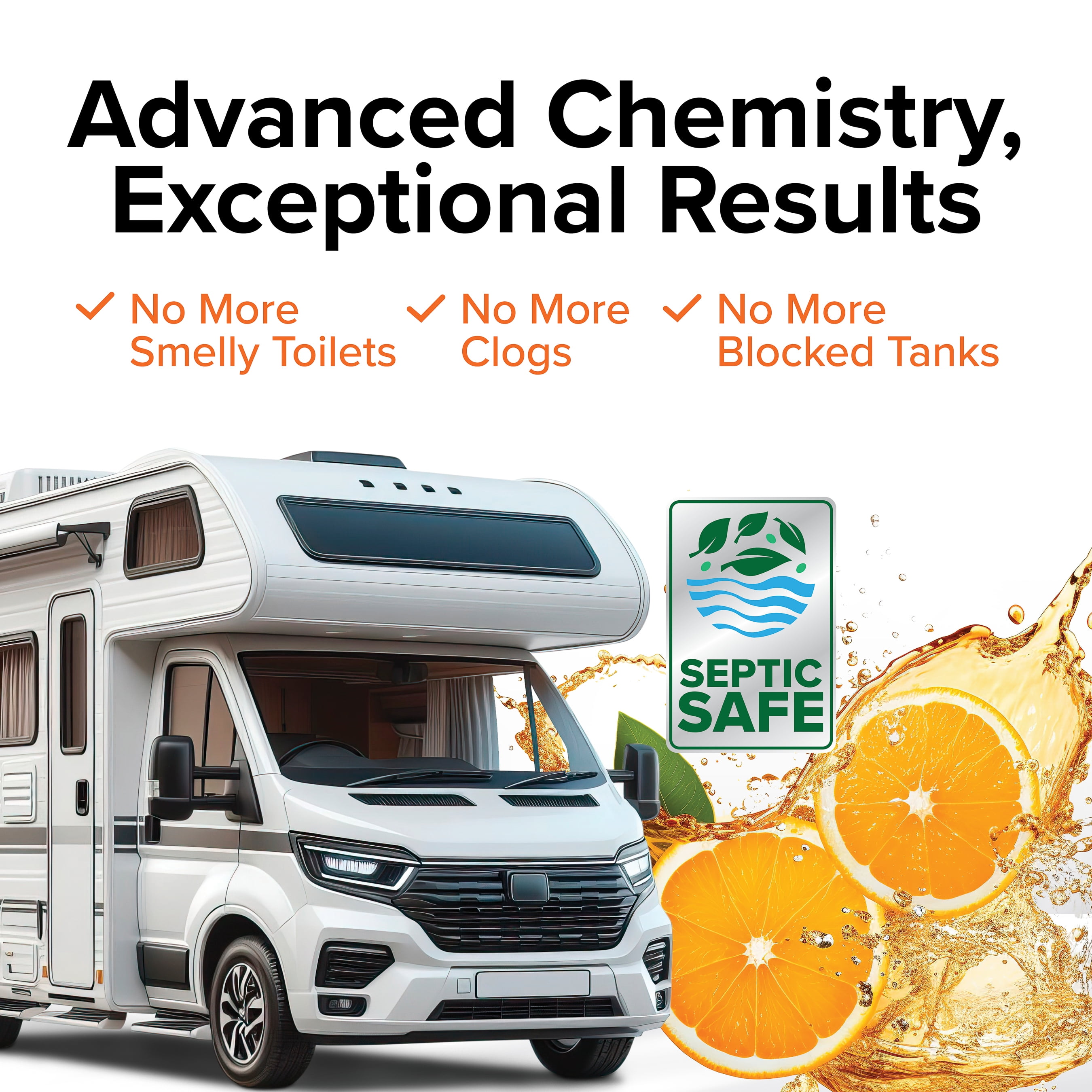 Camco TST MAX RV Toilet Treatment, Odor Eliminator & Waste Digester (Citrus Scent, 64 oz) emagp