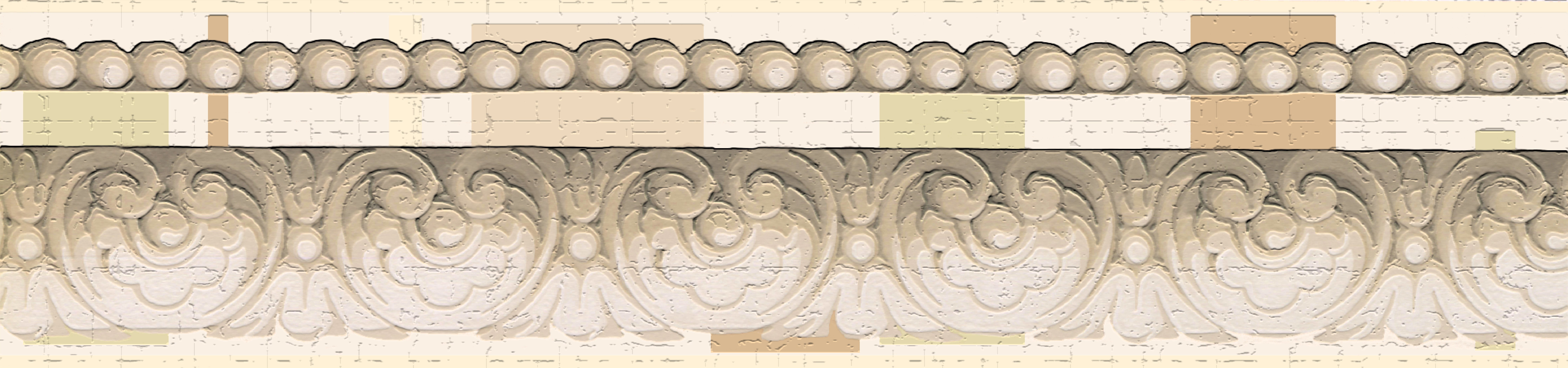 Dundee Deco Peel and Stick Wallpaper Border, Victorian Beige Crown Molding Design (15 ft x 7 in) qesc0