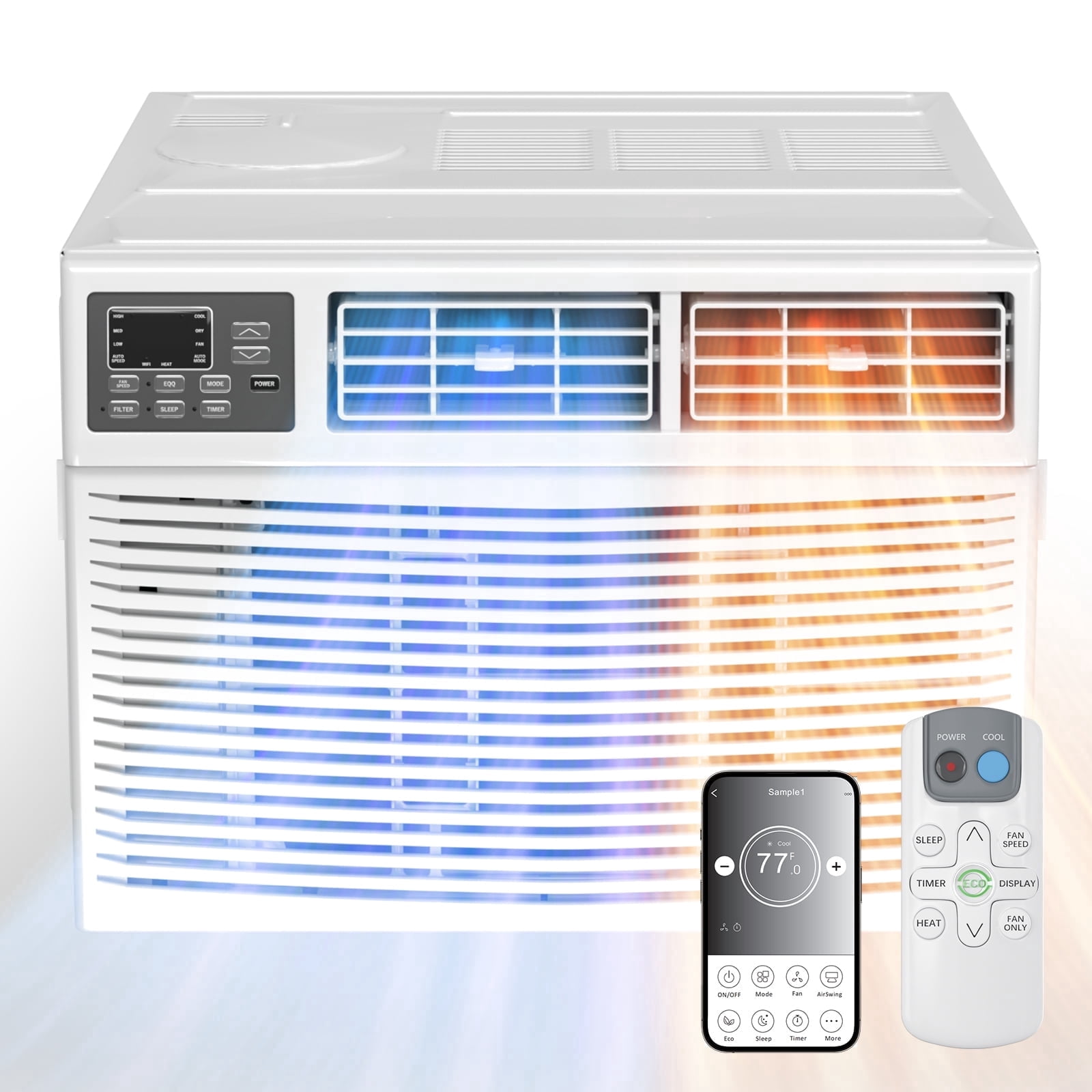 TABU 18000 BTU Window Air Conditioner and Heater Combo with Remote and App Control (White, 850 Sq. Ft.) rat9p