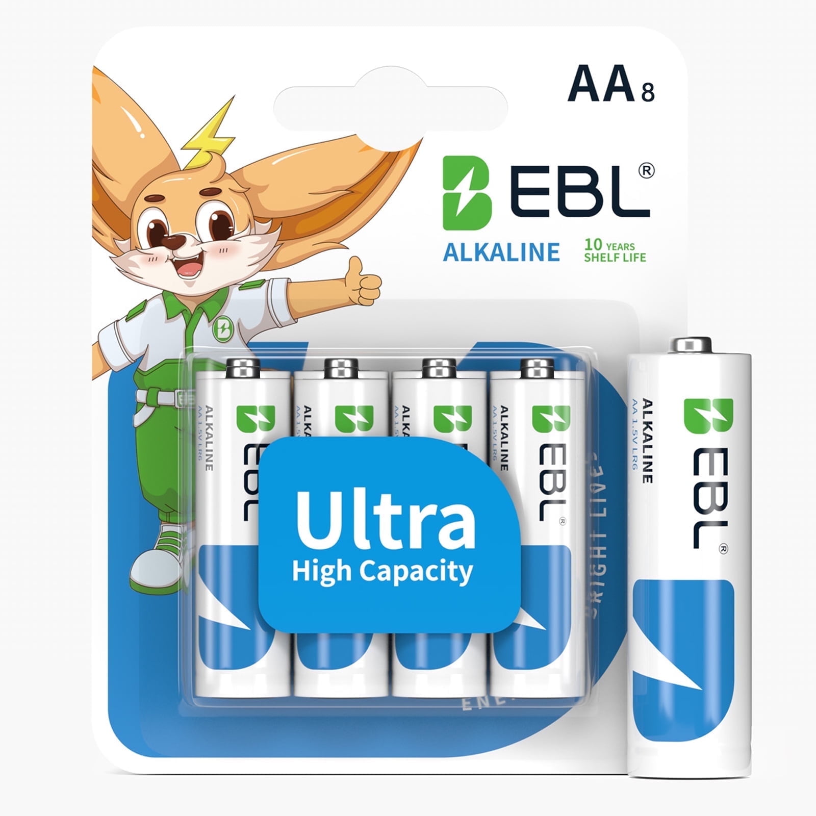 EBL AA Alkaline Batteries, Long-Lasting Power for Household Devices (8 Pack) ccbu3