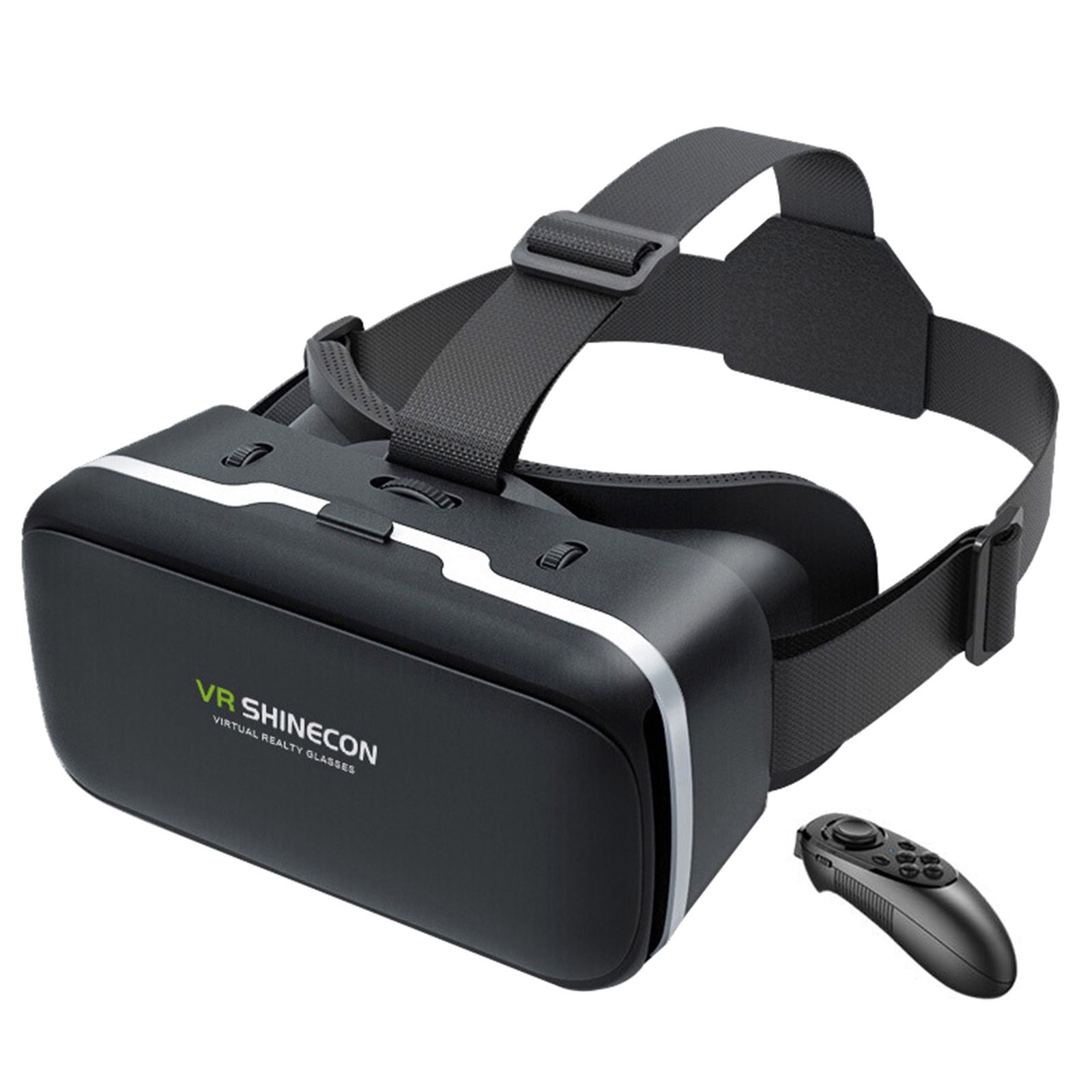 Uscallm Virtual Reality VR Headset for Smartphones, Immersive 3D Gaming and Movie Glasses (Black, One Size) 1oex0