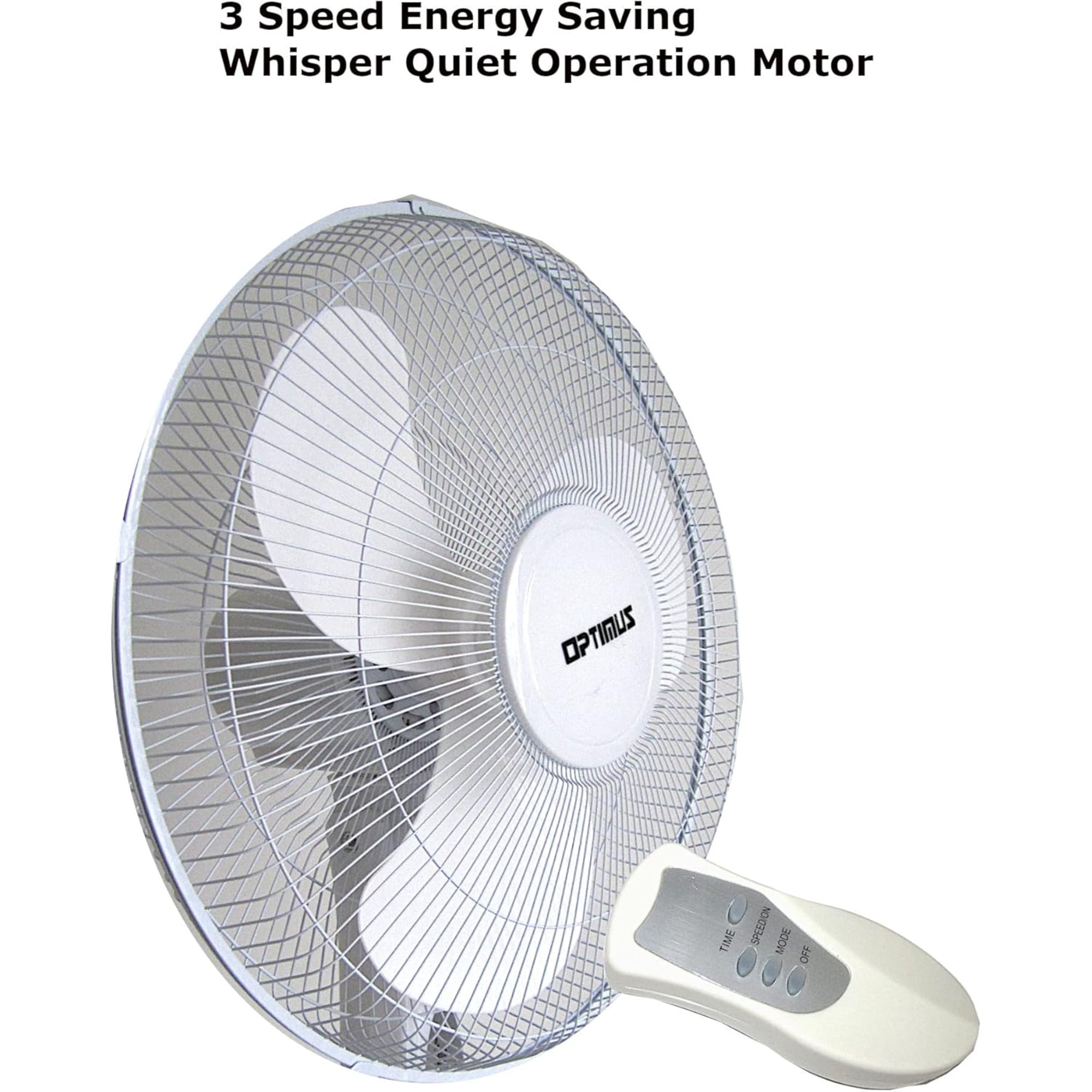 Optimus 16 in Oscillating Stand Fan with Remote Control (White, 16 in) 69opb