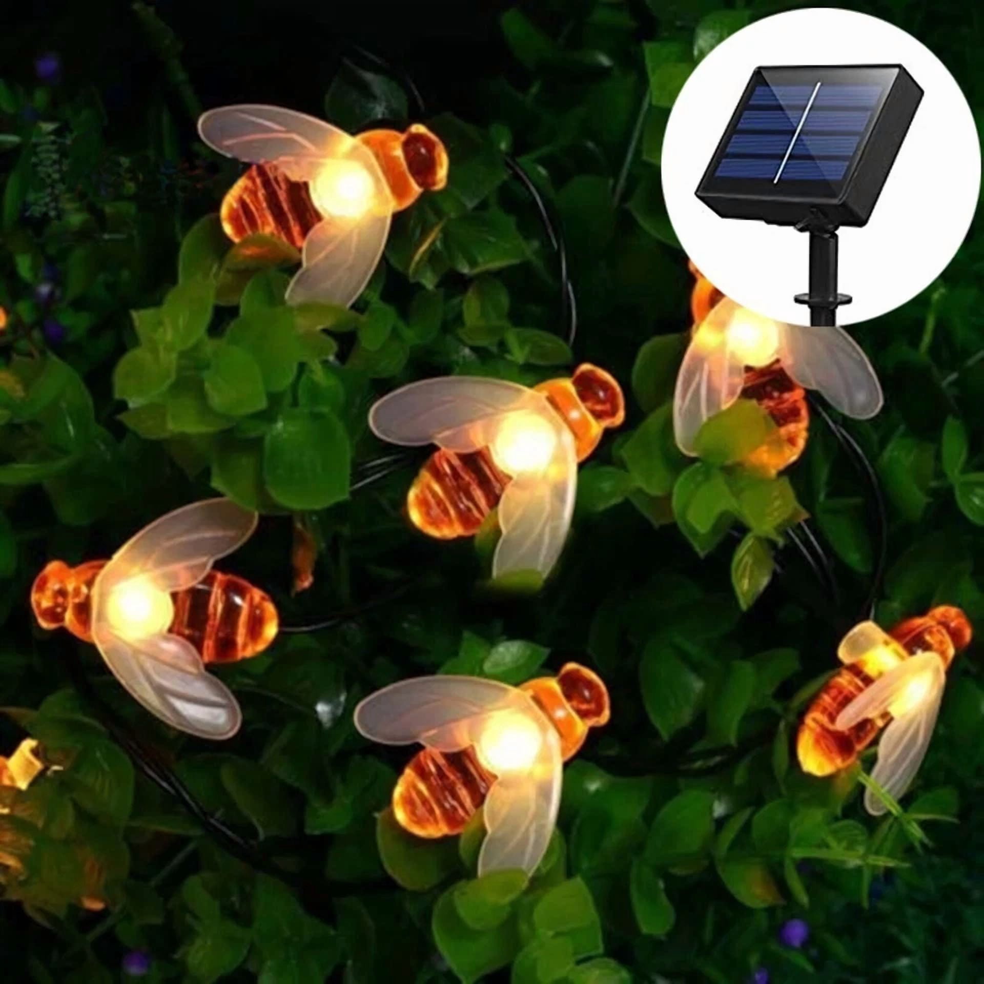 Purely Elizabeth Solar String Lights Bumblebee Garden Decor (Warm White, 19.7 in) y8qz9