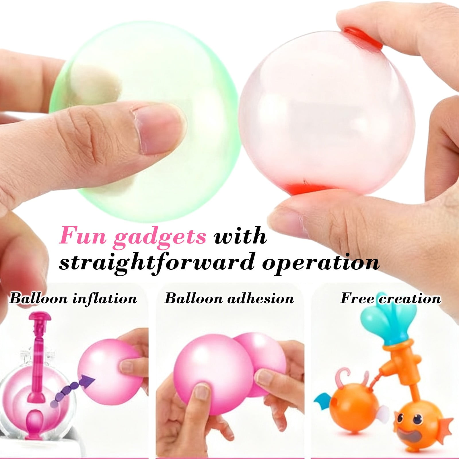 WYFCL DIY Sticky Balloon Maker Craft Kit with Pump and Accessories (Multi-color, 8.6 x 6.6 x 3.5 in) 35kkq