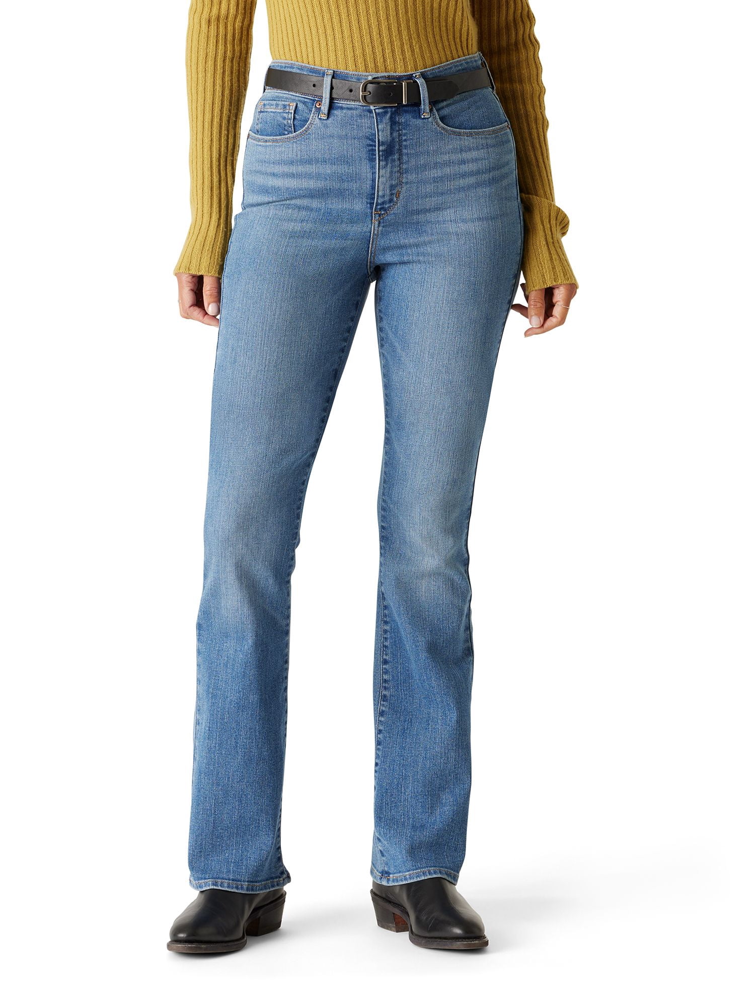 Levi Strauss Signature Women's High Rise Bootcut Jeans (Blue, 2-20) imu2n