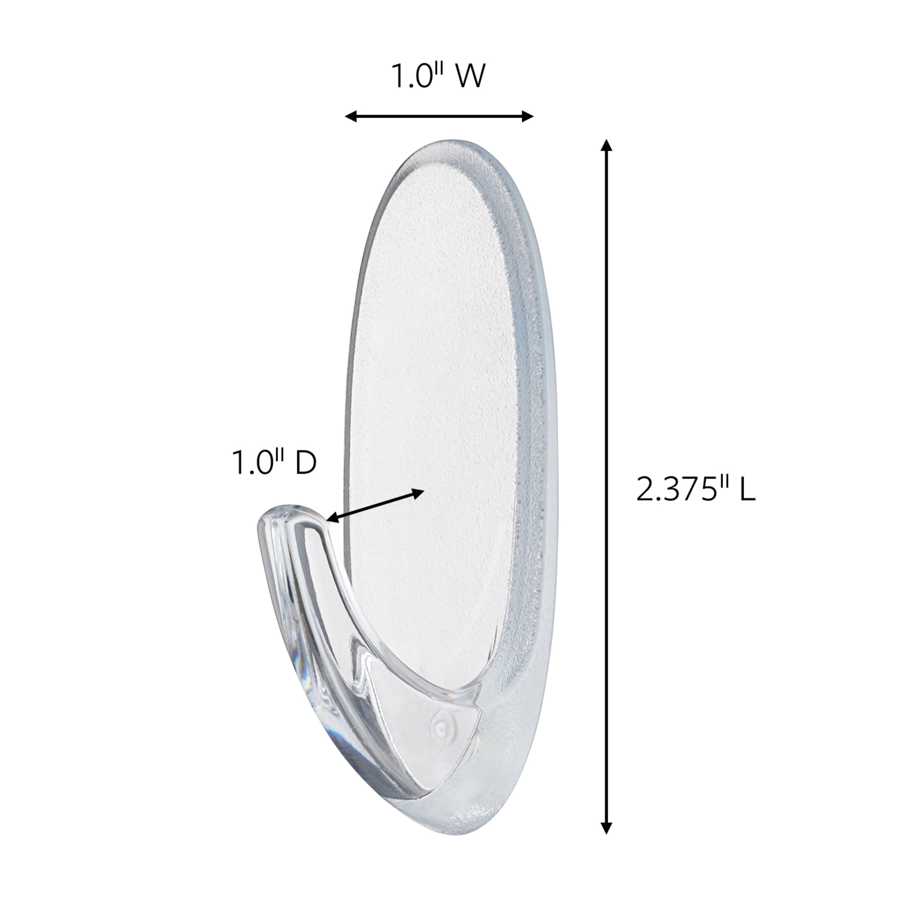Command Clear Adhesive Hooks for Damage-Free Hanging (Clear, 60 Count) ey58b