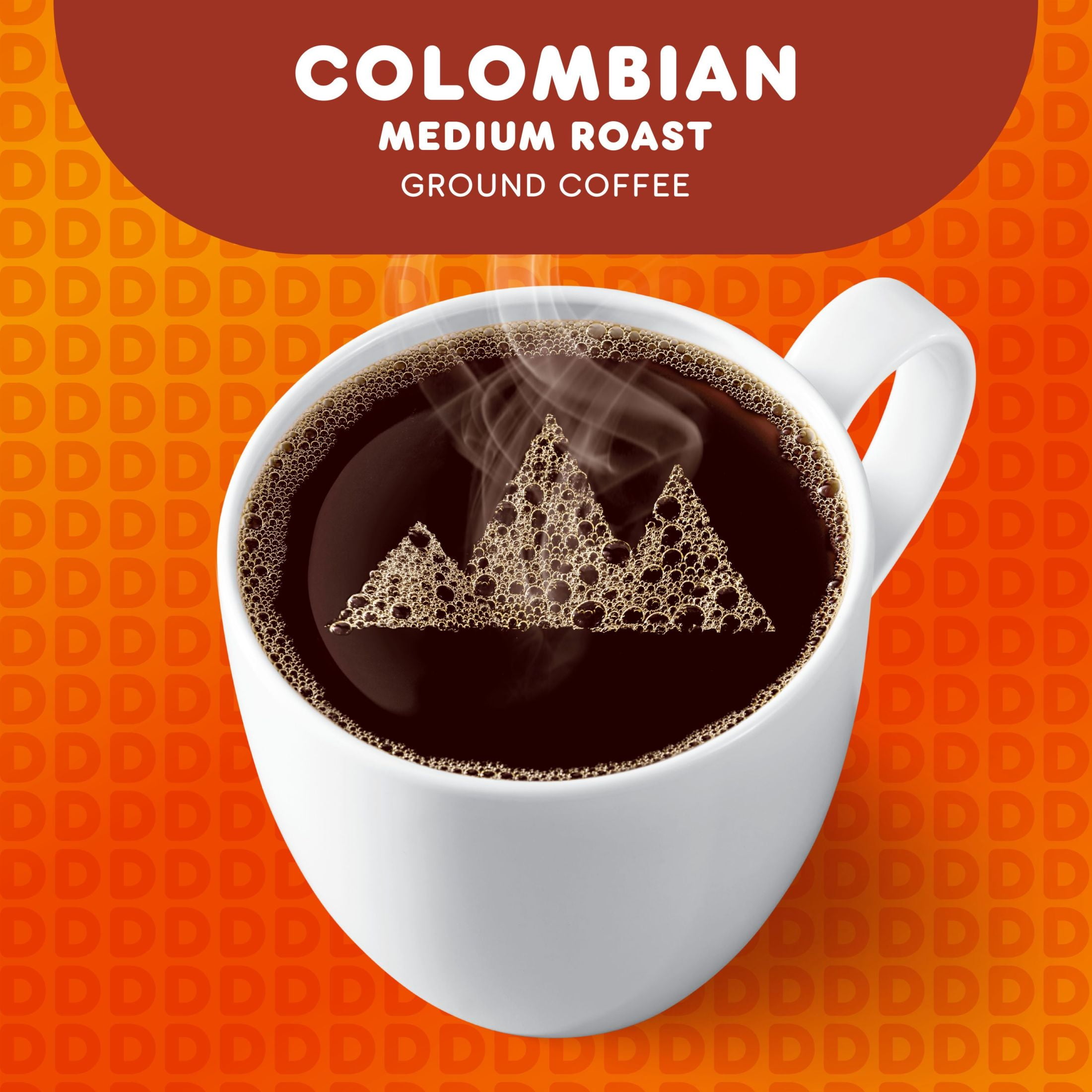 Dunkin’ Colombian Medium Roast Ground Coffee, Smooth & Full-Bodied Flavor (4 Pack, 110 oz Total) 513yv