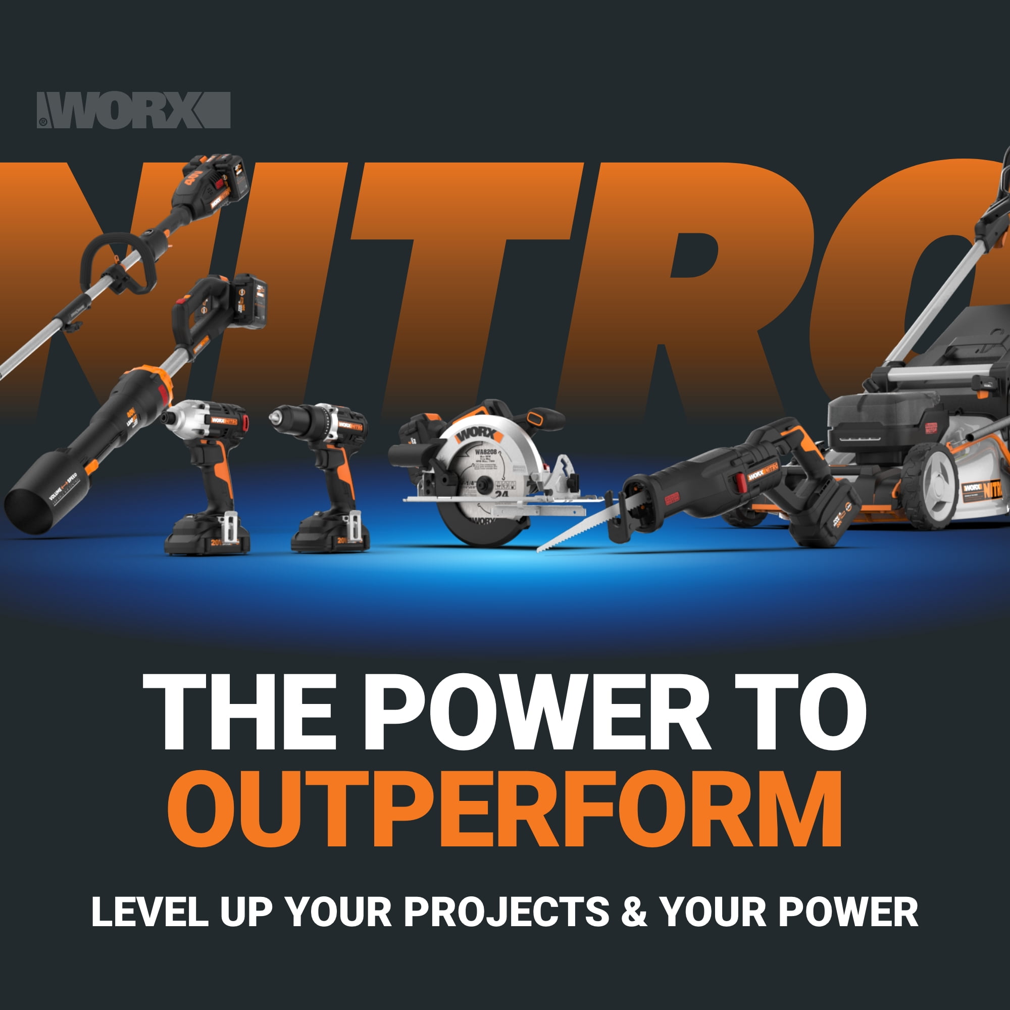 WORX Nitro WX130L.9 20V Compact Brushless 1/2 in Drill/Driver (Tool Only, 3 lb) q4264