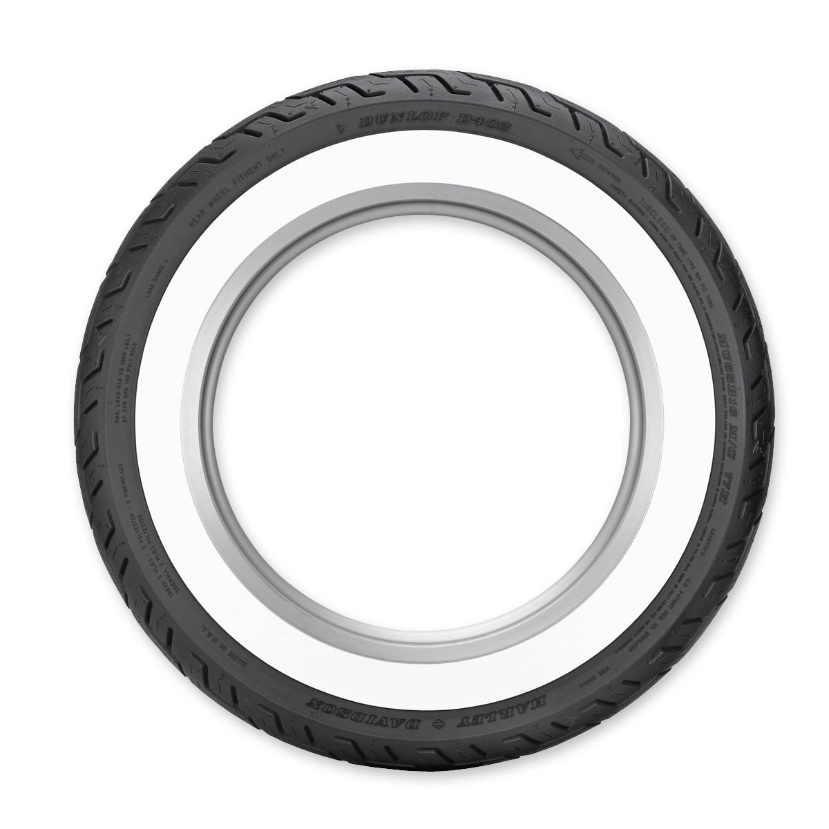 Dunlop Harley-Davidson D402 Rear Motorcycle Tire (Wide White Wall, MT90B-16) 0ueiz