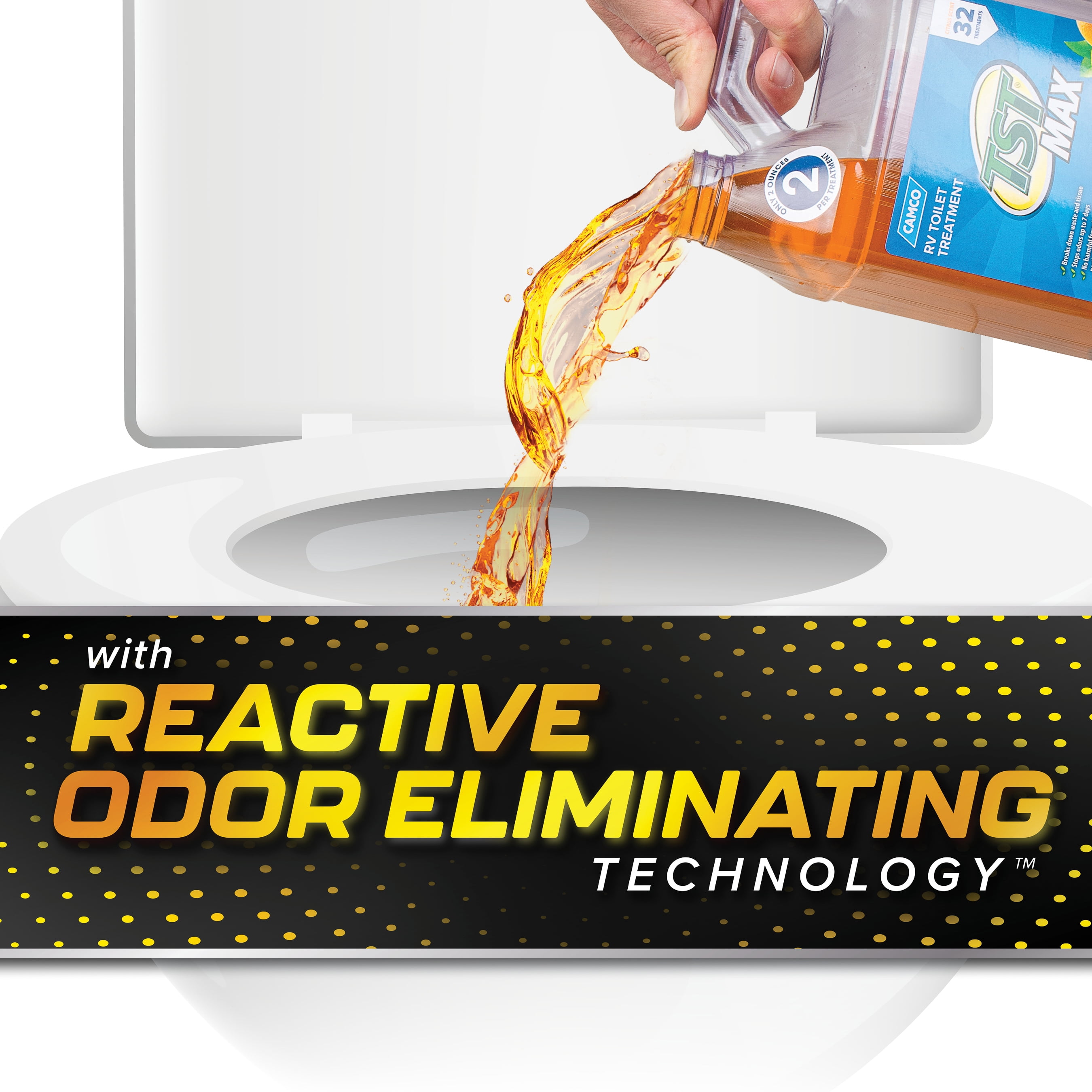 Camco TST MAX RV Toilet Treatment, Odor Eliminator & Waste Digester (Citrus Scent, 64 oz) emagp