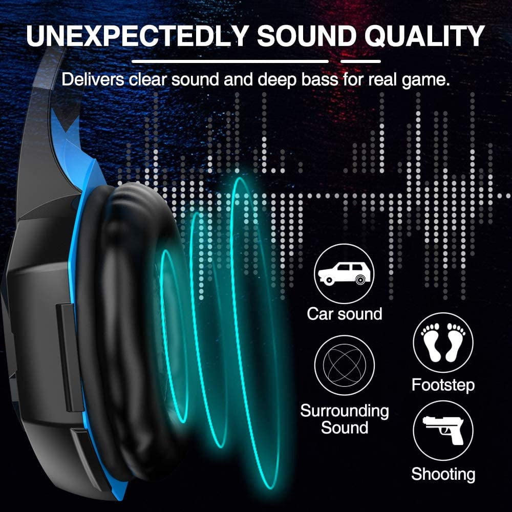 SPBPQY G2000 Gaming Headset with Noise Cancelling Microphone and LED Lights (Blue, 1 Unit) gzoz9