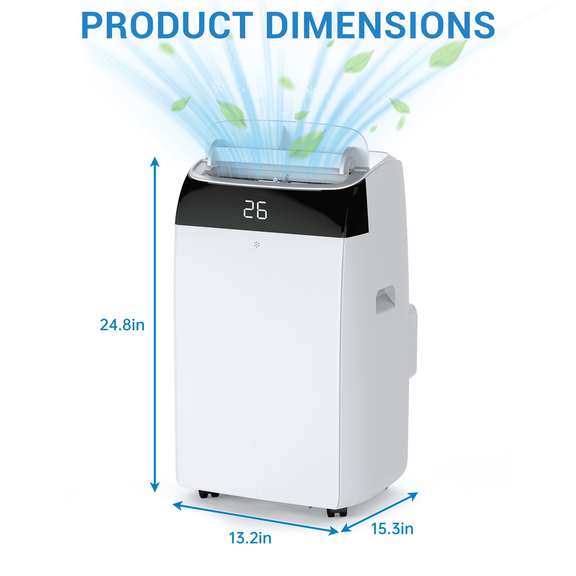 GOGRANT 12000 BTU Portable Air Conditioner, 3-in-1 Cooling Dehumidifier and Fan for Rooms up to 550 sq ft (White) o96uh