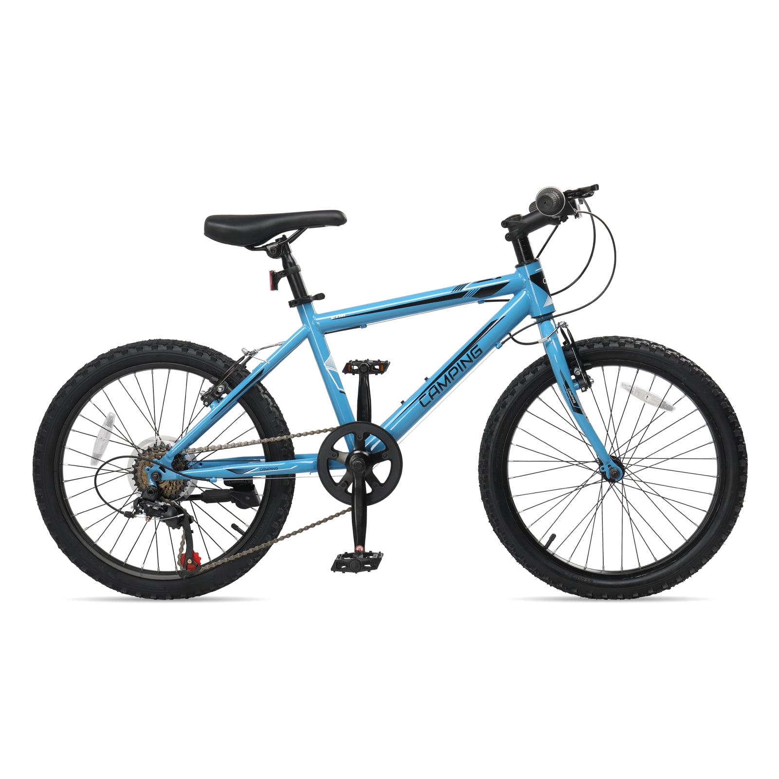 Ktaxon 20-inch Mountain Bike, 7-Speed Bicycle with Dual V-Brakes (Black, 20 in) xbvla