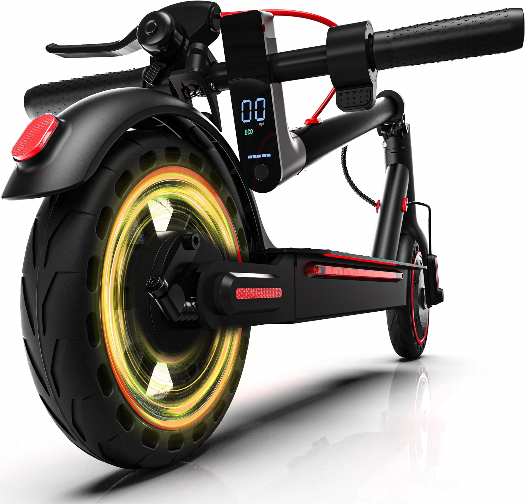 OSBOO Electric Scooter for Adults, Foldable Commuter E-Scooter with App Control & LED Lights (Black, 31 lbs) r0gep