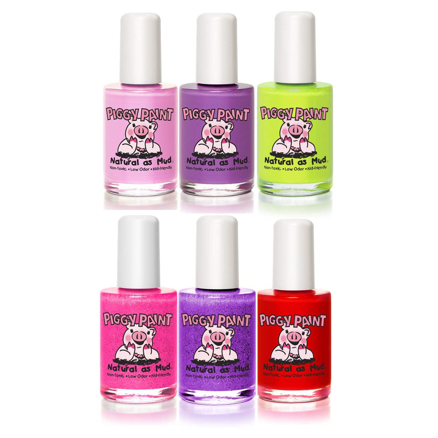 Piggy Paint Loud & Proud Nail Polish Gift Set (Multi-Color, 6 Pack, 0.5 fl oz each) p5e99