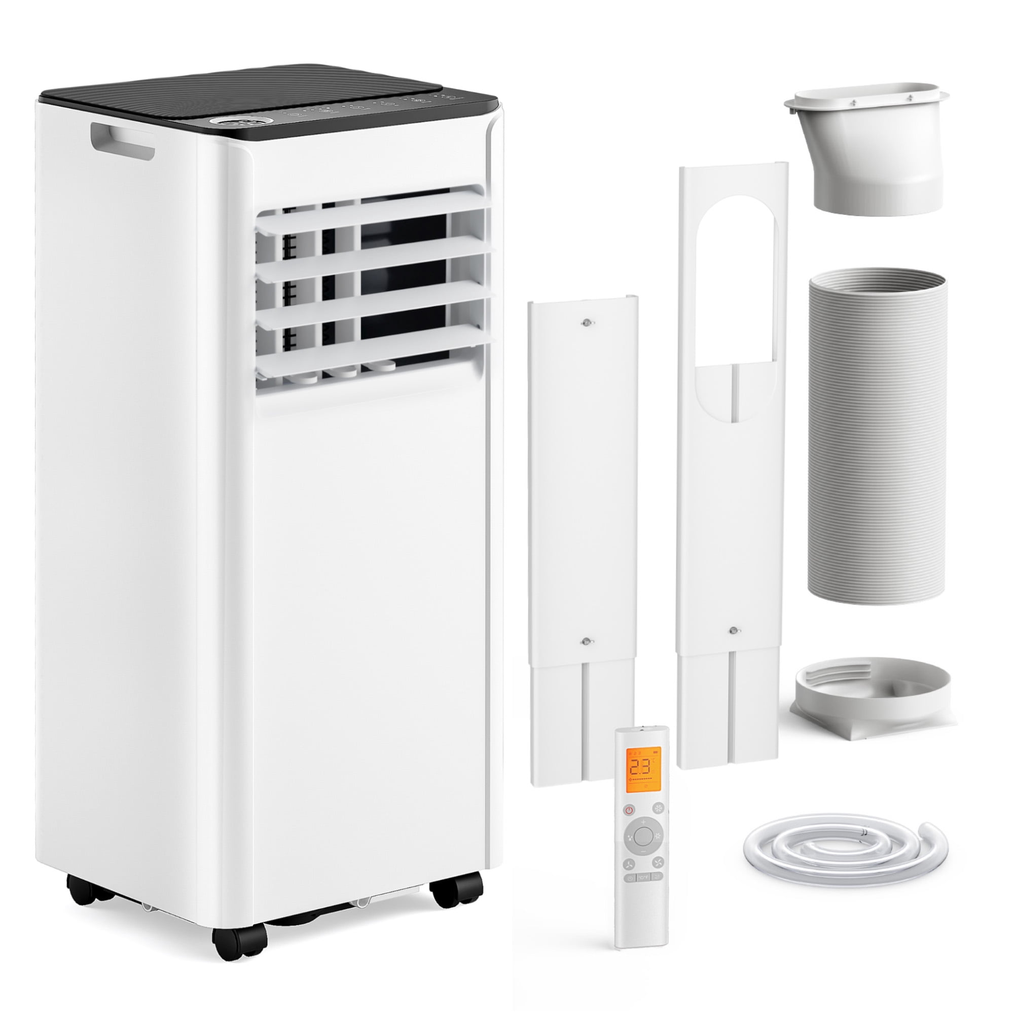SIMZLIFE Portable Air Conditioner 8000 BTU, Quiet Cooling Unit for Rooms up to 350 Sq Ft (White) vetdq