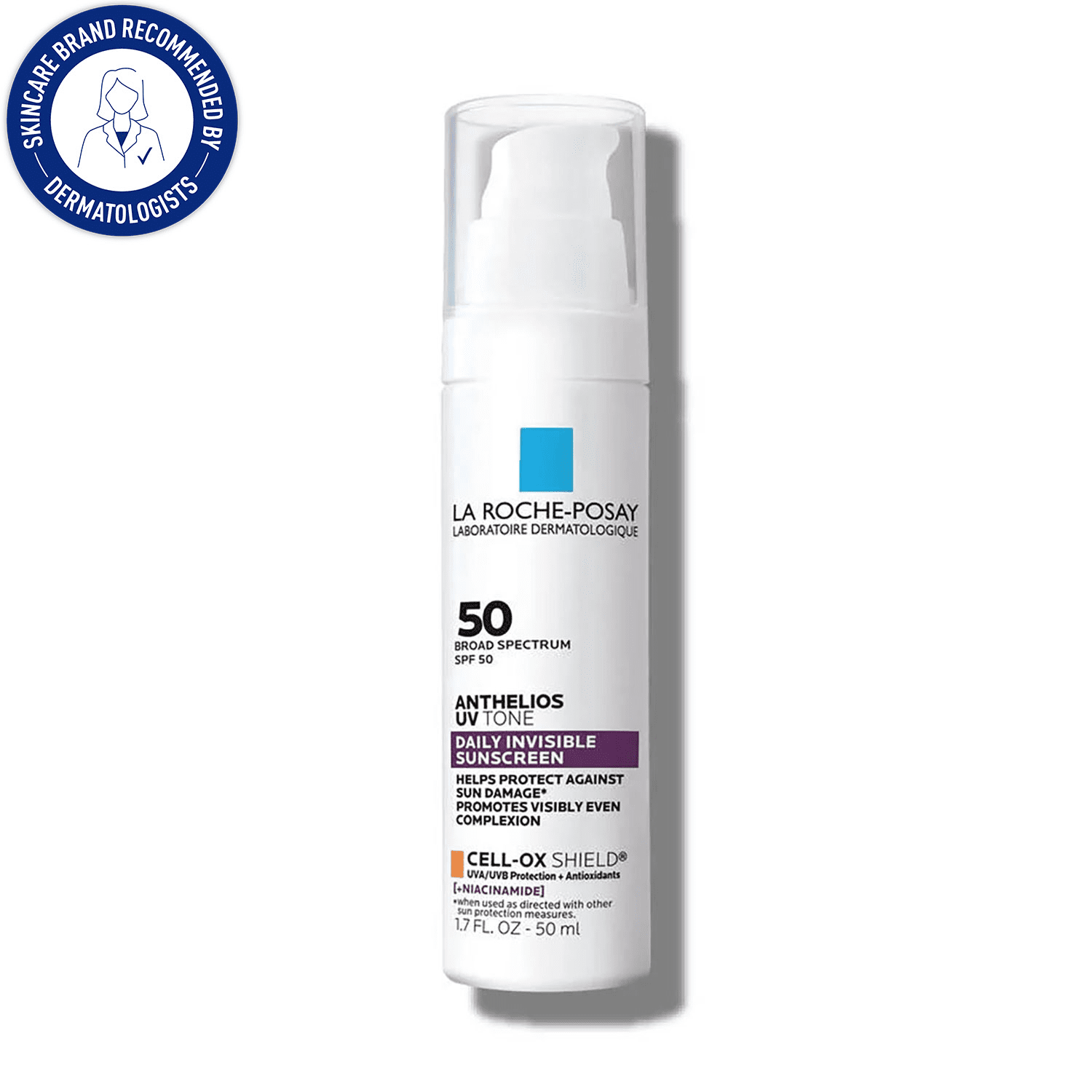 La Roche-Posay Anthelios UV Tone SPF 50 Sunscreen (Invisible Finish, 1.7 fl oz) 50y8g