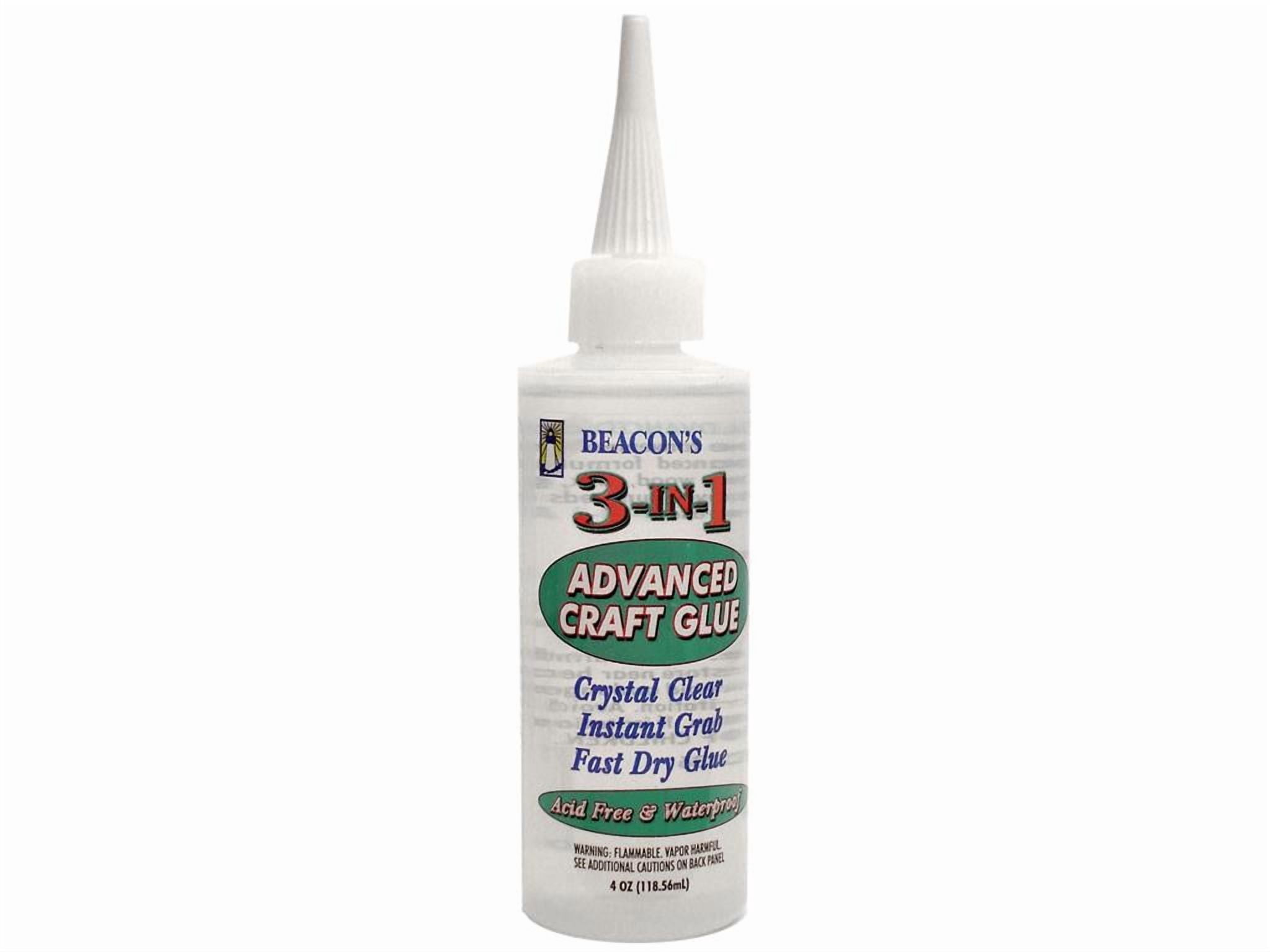 Beacon 3-in-1 Advanced Crafting Glue, Permanent Adhesive for Arts and Crafts (Clear, 4 fl oz) zxnl4