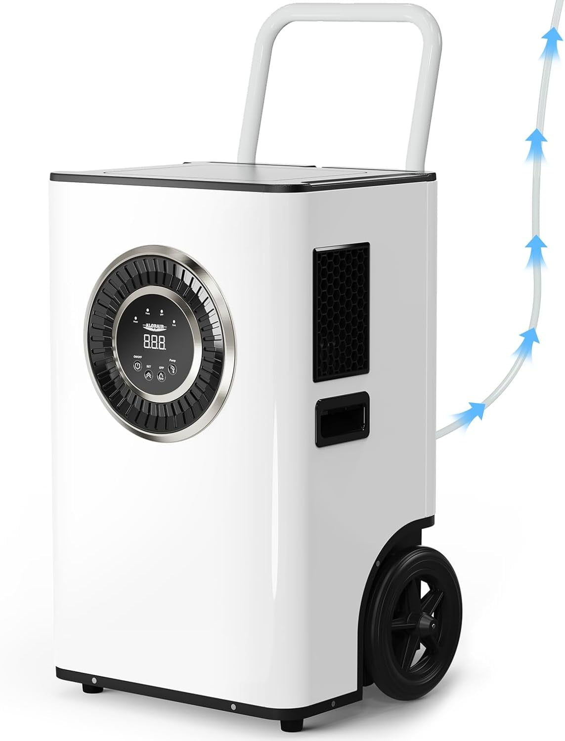 AlorAir 110PPD Commercial Dehumidifier with Pump and Drain Hose (White, 1300 Sq. Ft.) g4weg