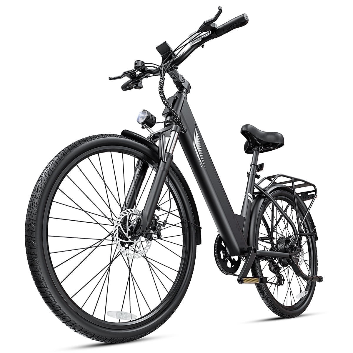 DYU C7L Electric Mountain Bike, 1000W Motor 48V E-bike with 7-Speed Shimano Gears (Black, 26 in) a92de