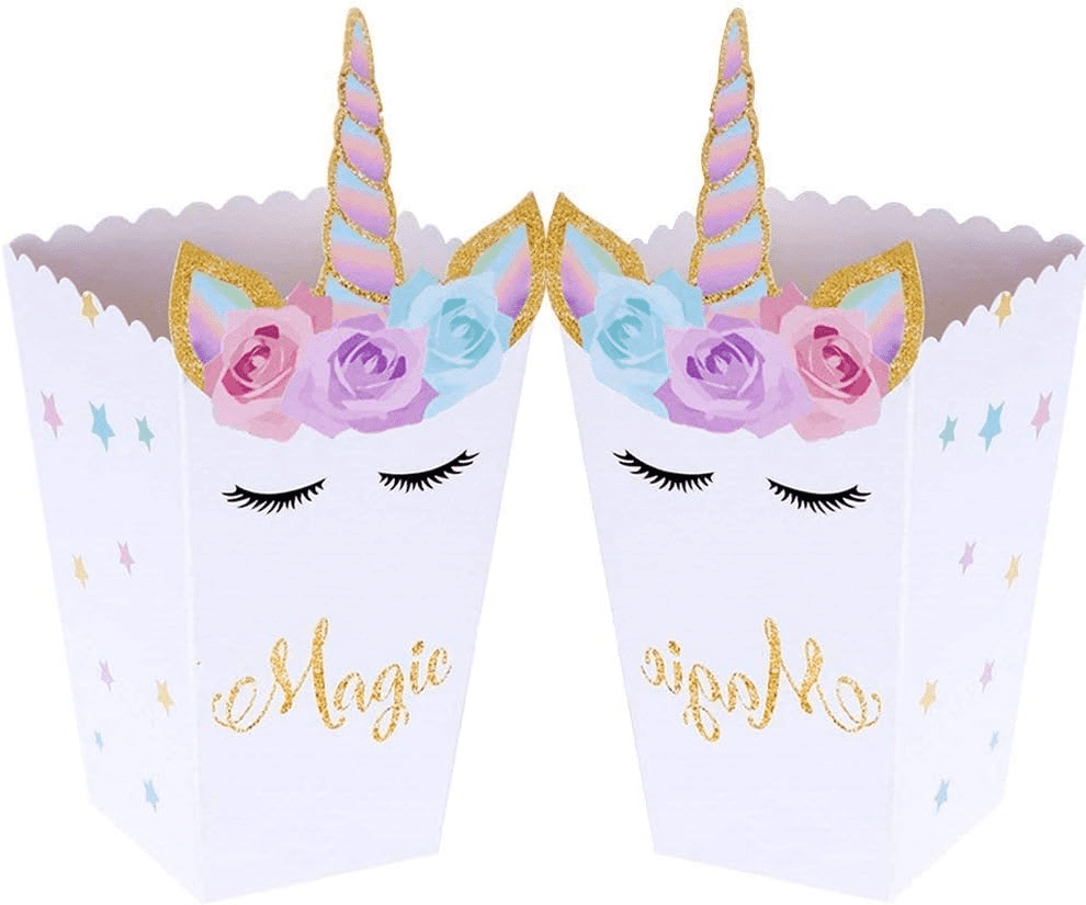 LaVenty Magical Unicorn Party Favor Boxes (12 Pack, 6.3 in x 3.5 in x 3.5 in) kmvkp