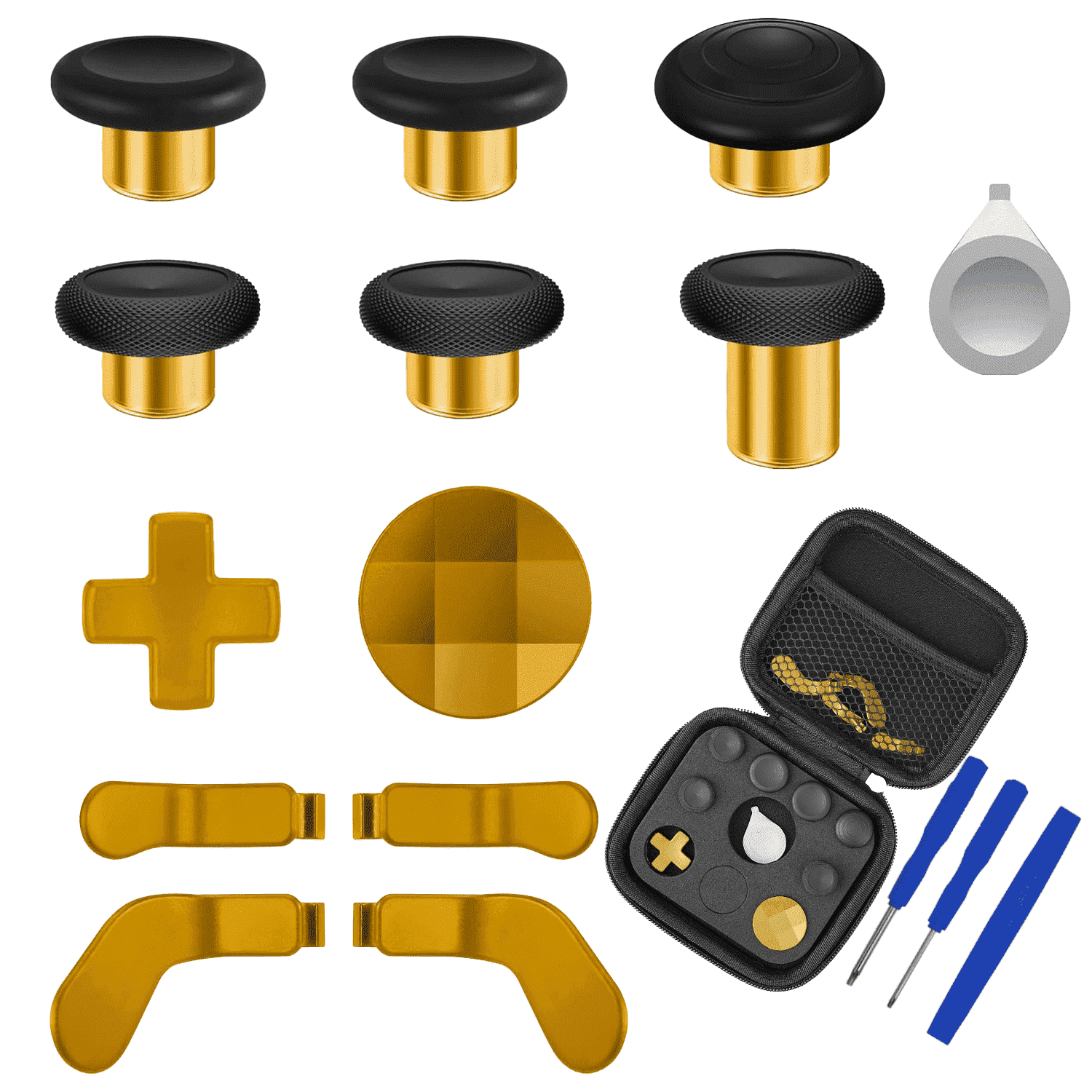 QXWPBV Controller Replacement Parts Kit for Xbox Elite Series 2 and Series 2 Core (Gold, 17-Piece Set) irnhf