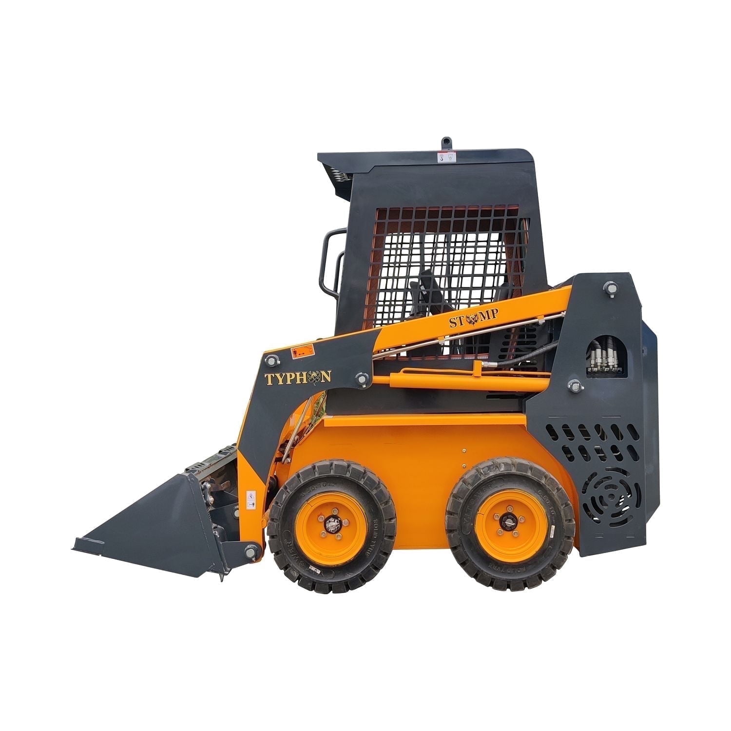TYPHON Mini Skid Steer Loader STOMP 508, 35HP Gas Engine, Compact Construction Equipment (Black, 838 lb Capacity) u90n0