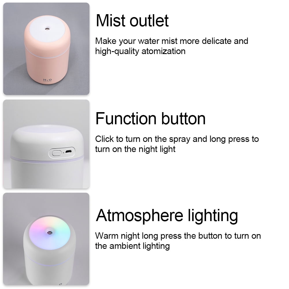 OUTAD Ultrasonic Aromatherapy Essential Oil Diffuser and Quiet Air Humidifier (White, 10.14 fl oz) chcwd