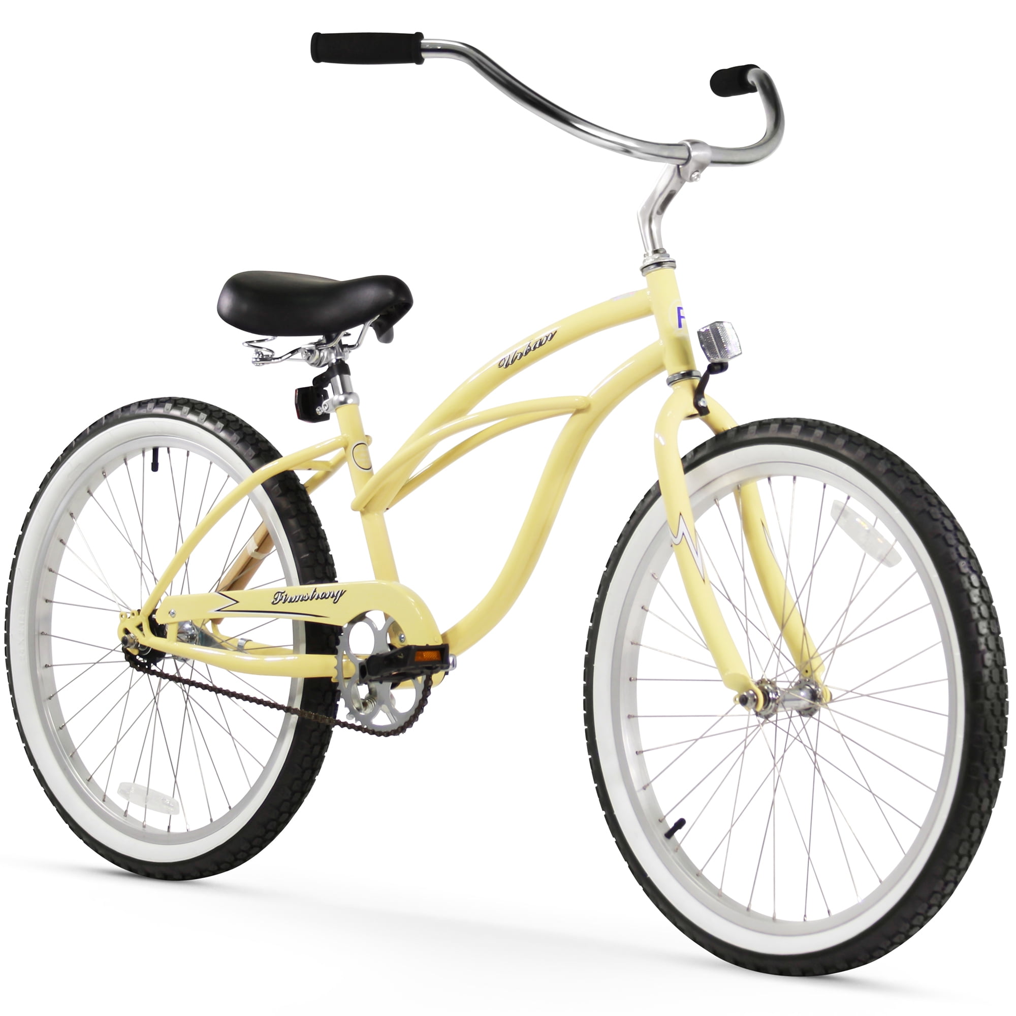 Firmstrong Urban Lady Women's Single Speed Cruiser Bicycle (Vanilla, 24 in) j6zs2