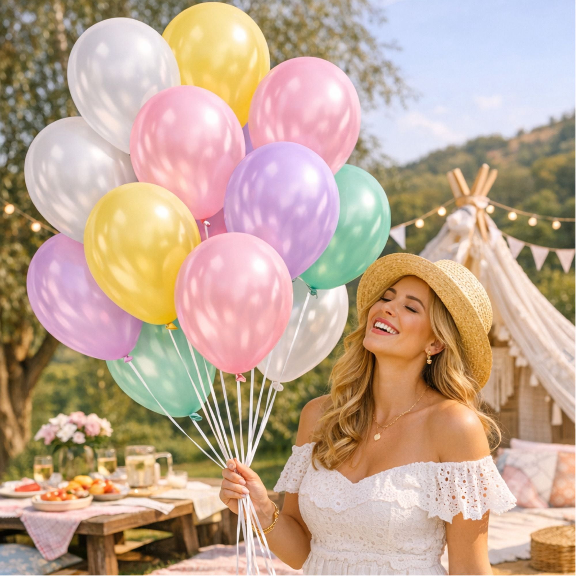 Way To Celebrate Pearl Mix Latex Balloons for Party Decorations (Multi-Color, 72 Pack, 12 in) d0yrq