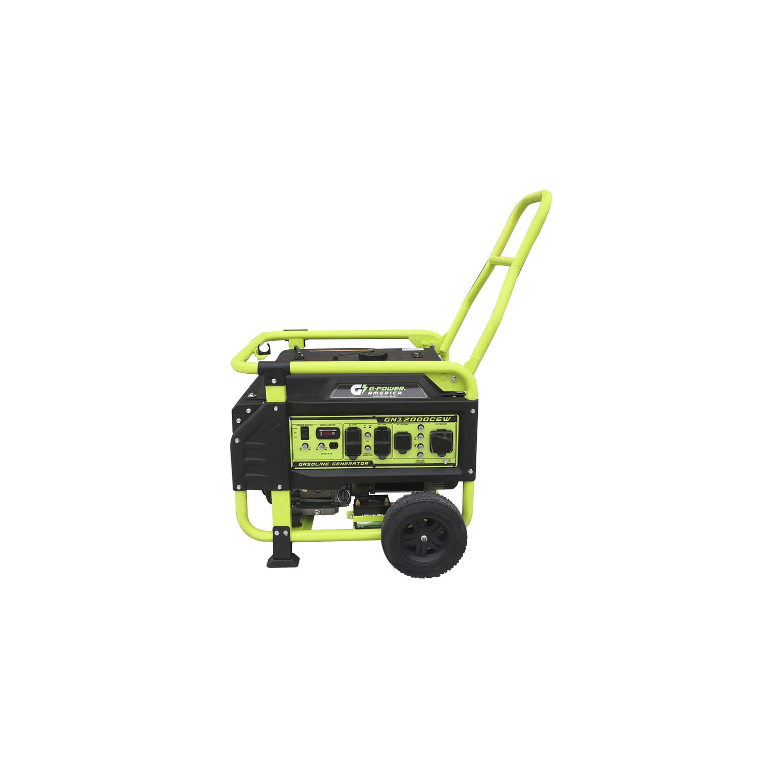 Green-Power America Atlas Series 12000/9500-Watt Portable Gasoline Generator with Electric Start (Green, 460cc Engine) n4akm