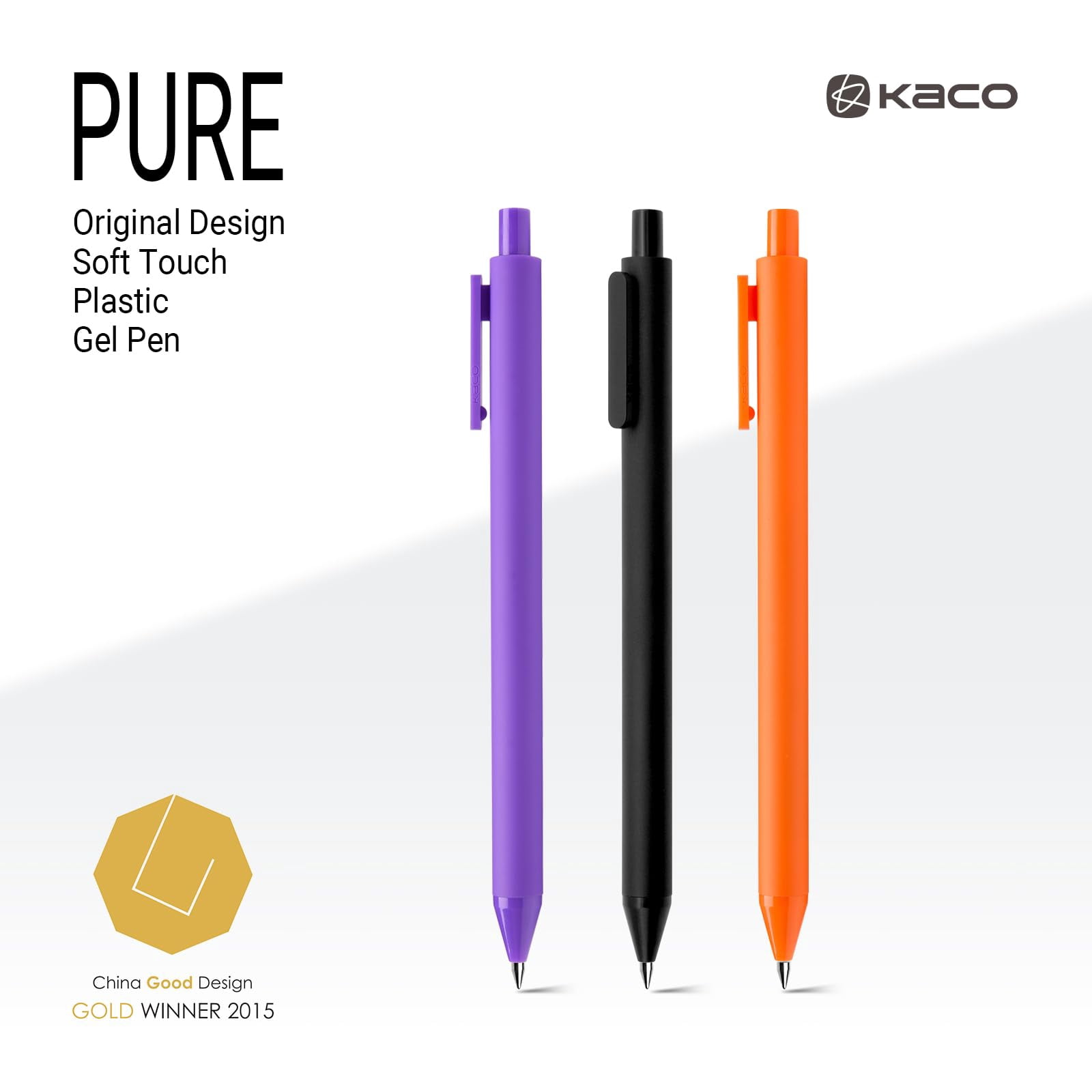 Kaco PURE Gel Ink Pens Fine Point Quick-Drying Smooth Writing Set (Assorted Colors, 20 Count) em4wn
