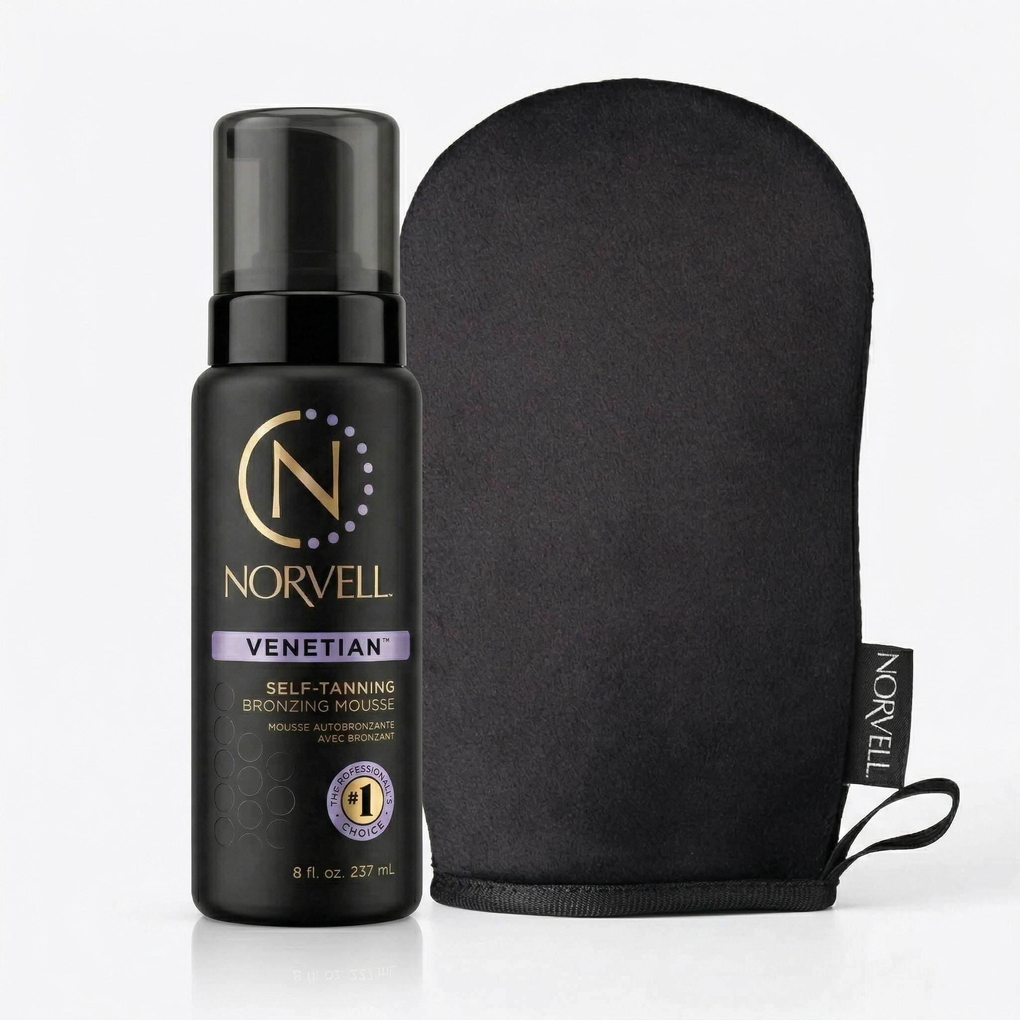 Norvell Venetian Self Tanning Mousse with Applicator Mitt (Bronzing, 8 fl oz) 9j0eu