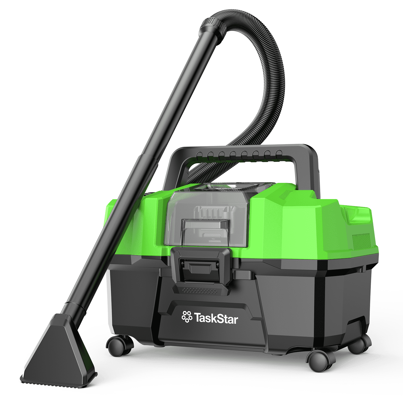 TaskStar Cordless Wet Dry Shop Vacuum with Blower, Brushless Motor, 2 Batteries, Portable Shoulder Strap (Green, 2.6 gal) hcs8i