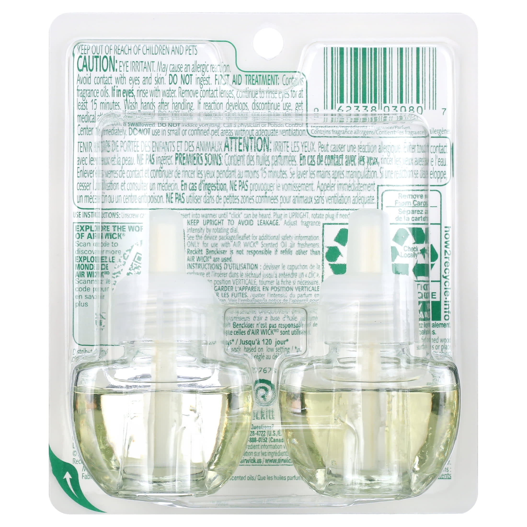 Air Wick Vibrant Plug-In Scented Oil Refills, Almond Milk and Honey, Long-Lasting Home Fragrance (2 Count) 238g4