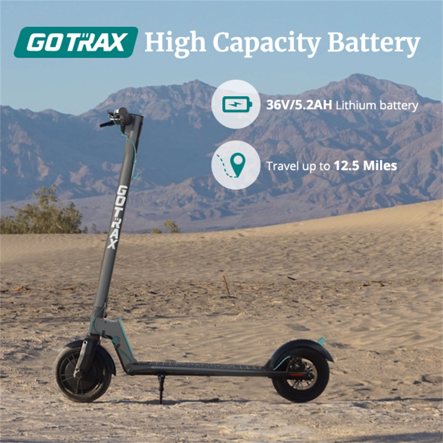 GOTRAX Rival Electric Scooter for Adults, Foldable Commuter Scooter with 15.5 mph Top Speed (Black, 220 lb Capacity) unf24