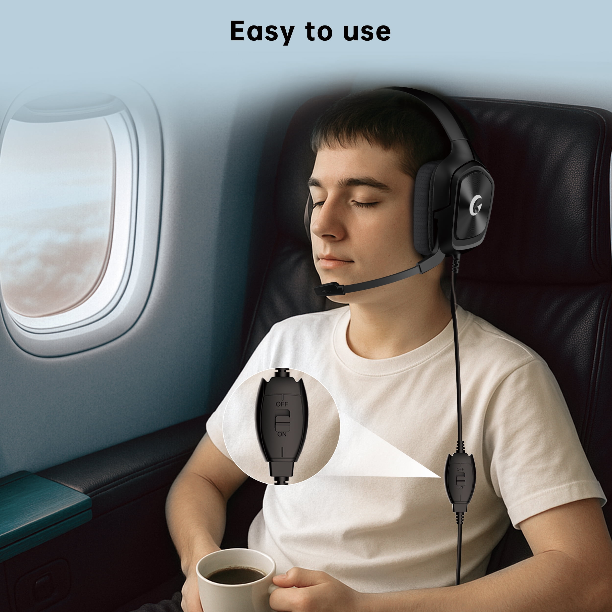 Soifcik Wired Gaming Headset with 7.1 Surround Sound and Noise Cancelling Microphone (Black, 0.45 lb) hqniz